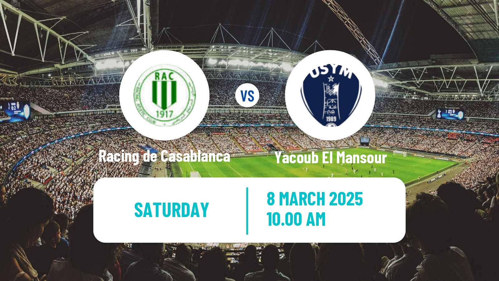 Soccer Moroccan Botola 2 Racing de Casablanca - Yacoub El Mansour