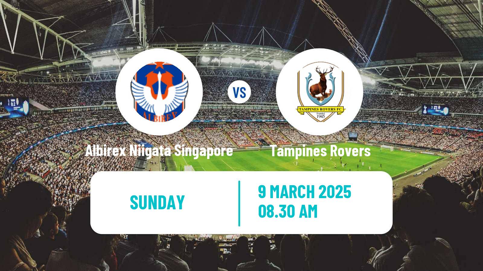 Soccer Singapore Premier League Albirex Niigata Singapore - Tampines Rovers
