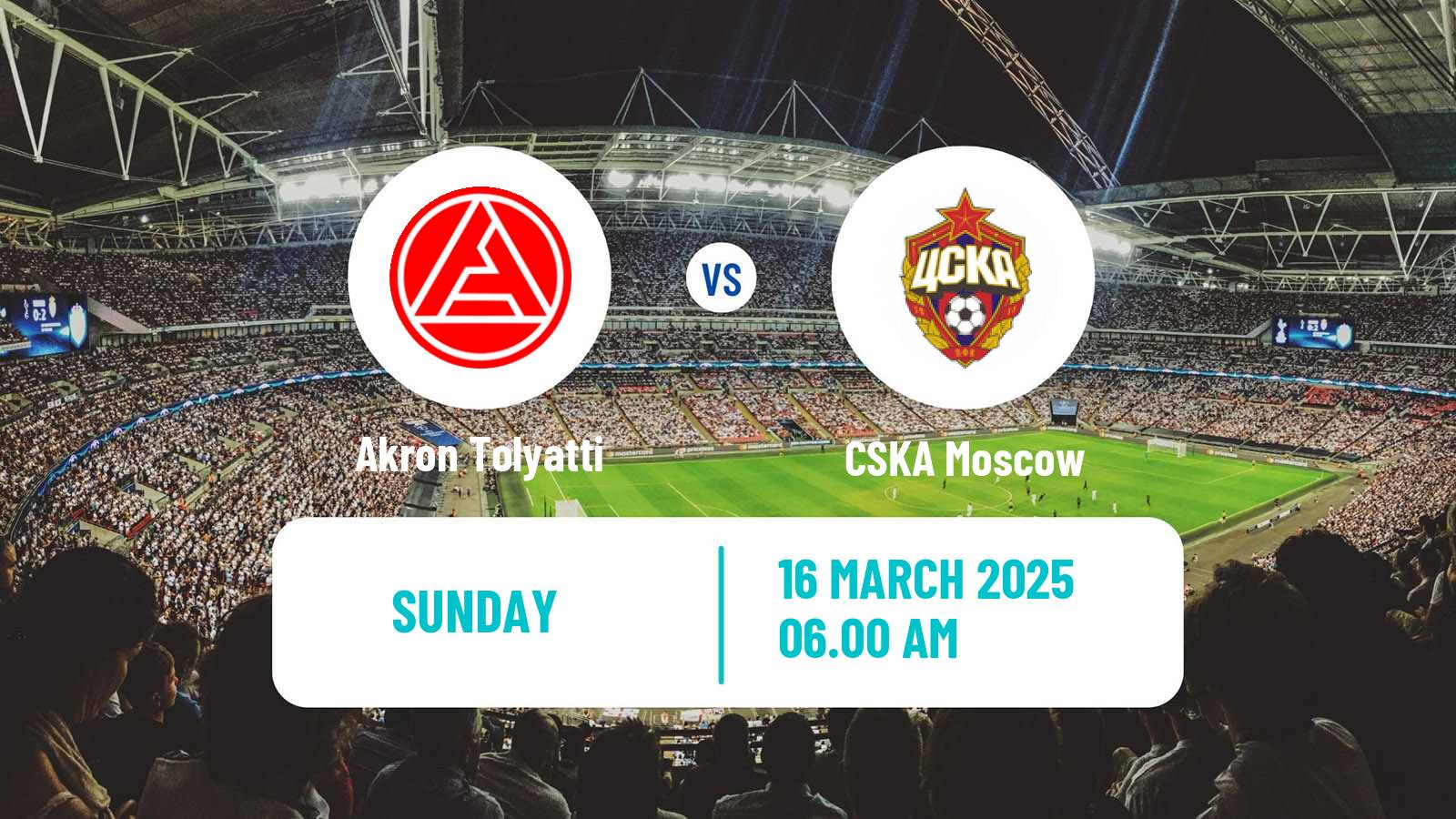 Soccer Russian Premier League Akron Tolyatti - CSKA Moscow