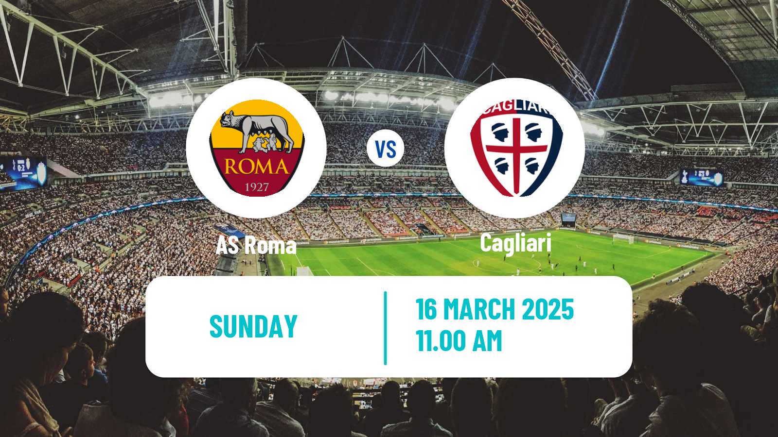 Soccer Italian Serie A Roma - Cagliari