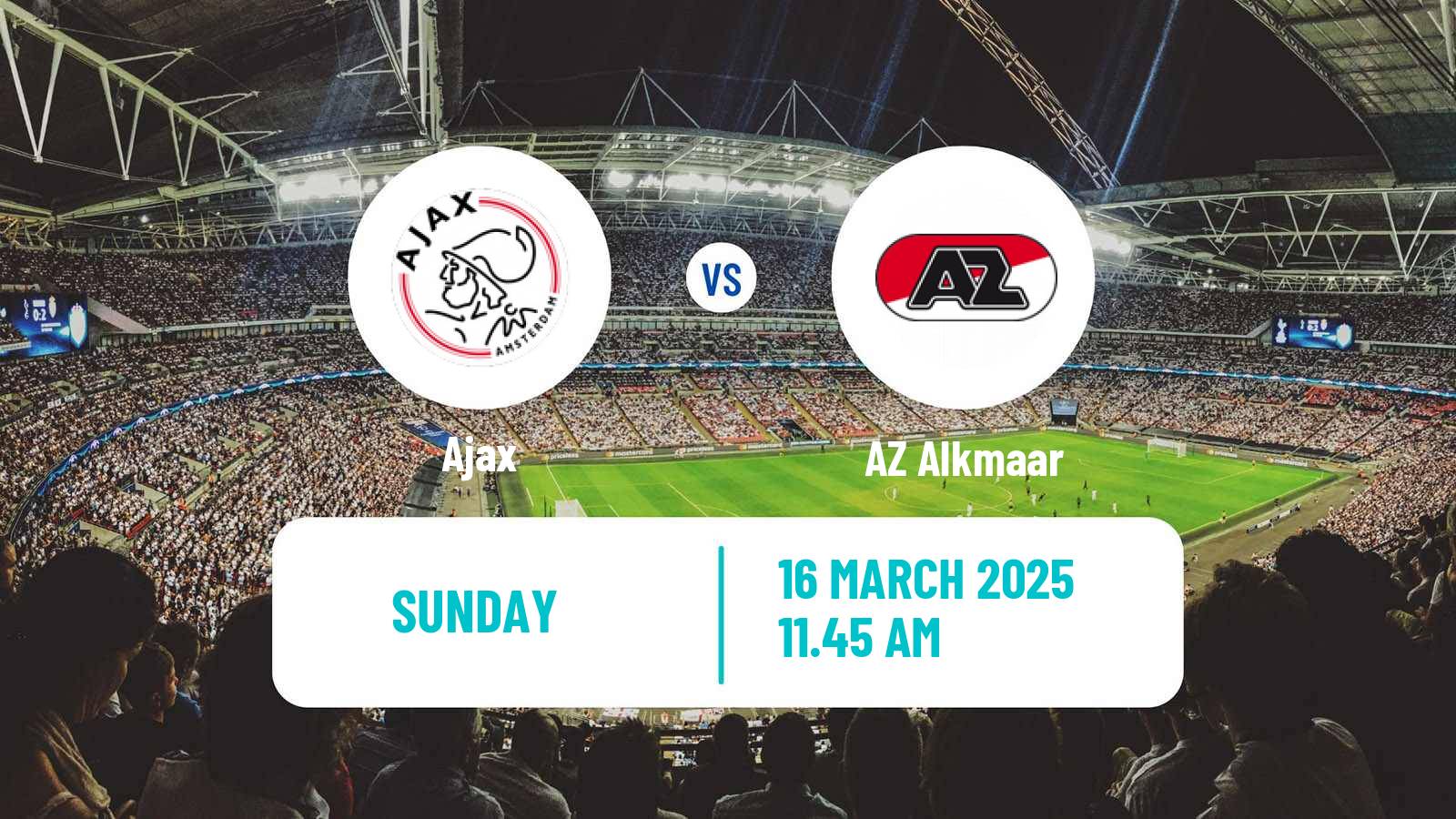 Soccer Dutch Eredivisie Ajax - AZ Alkmaar