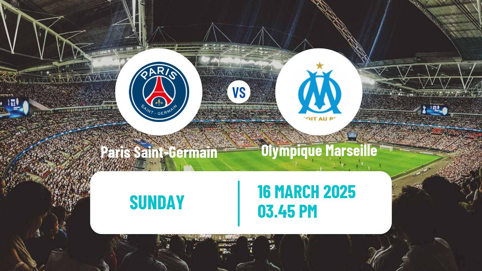 Soccer French Ligue 1 Paris Saint-Germain - Olympique Marseille