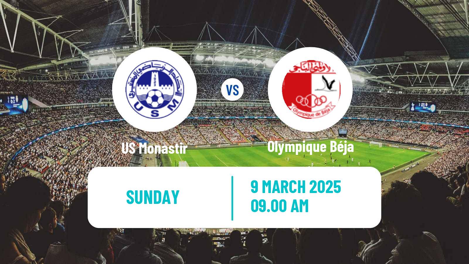 Soccer Tunisian Ligue Professionnelle 1 Monastir - Olympique Béja