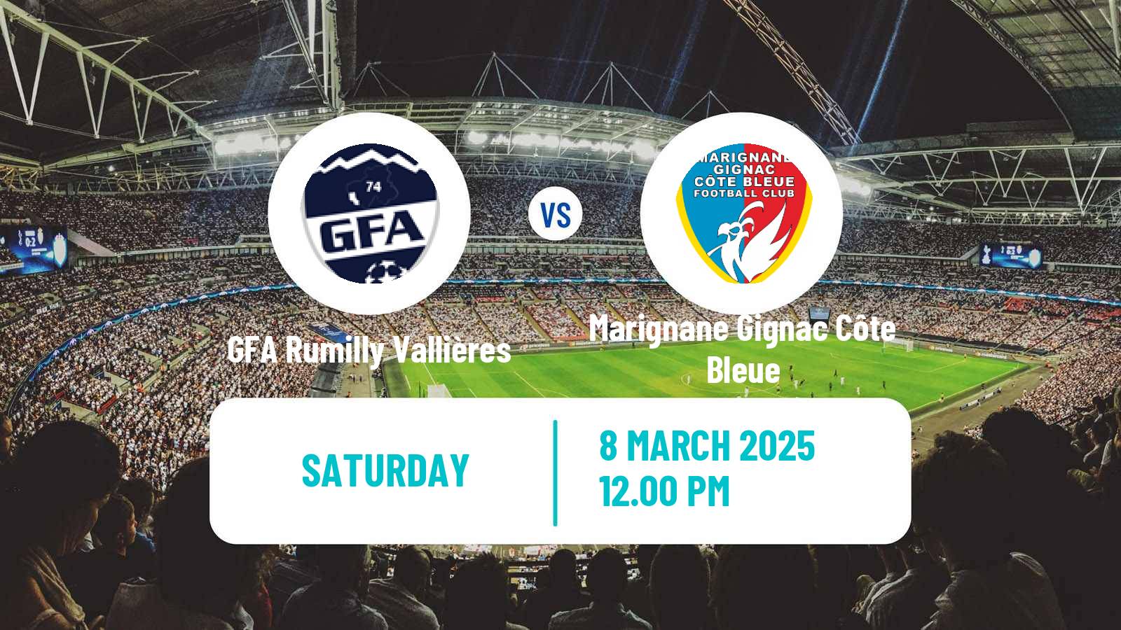 Soccer French National 2 - Group A GFA Rumilly Vallières - Marignane Gignac Côte Bleue