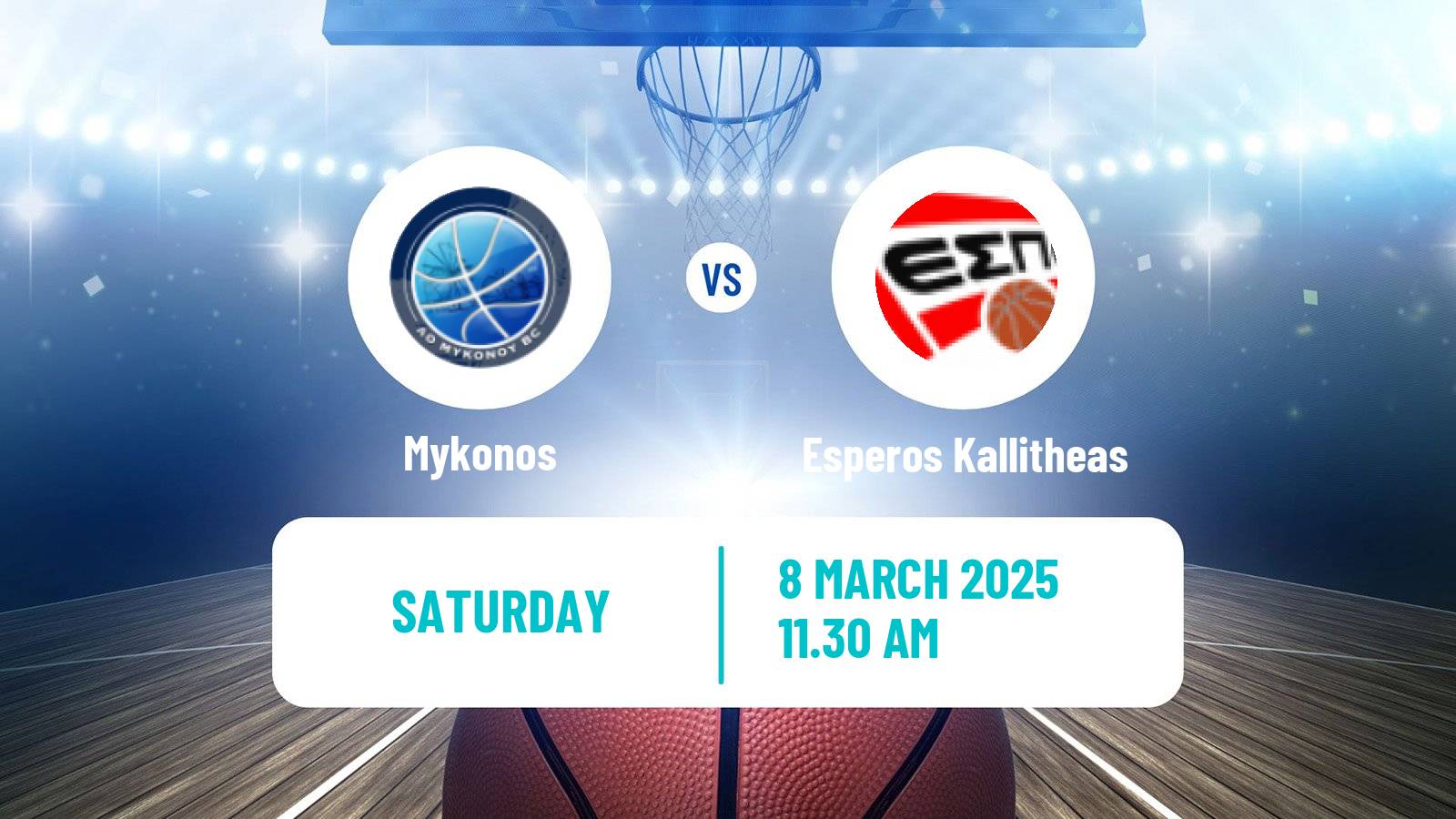 Basketball Greek Elite League Basketball Mykonos - Esperos Kallitheas