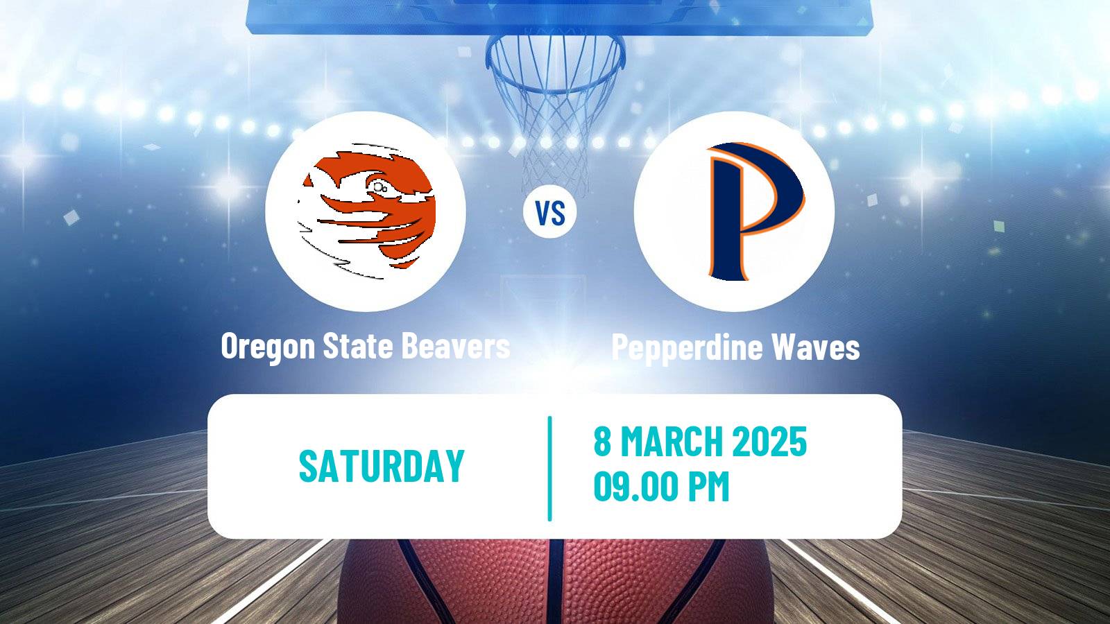 Basketball NCAA College Basketball Oregon State Beavers - Pepperdine Waves