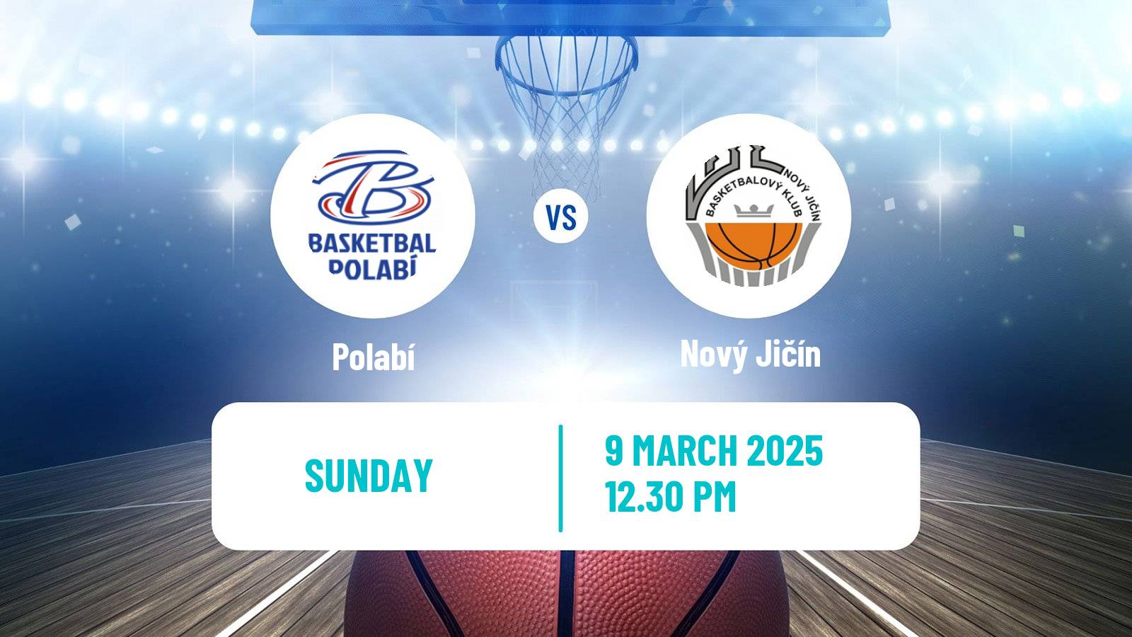 Basketball Czech 1 Liga Basketball Polabí - Nový Jičín
