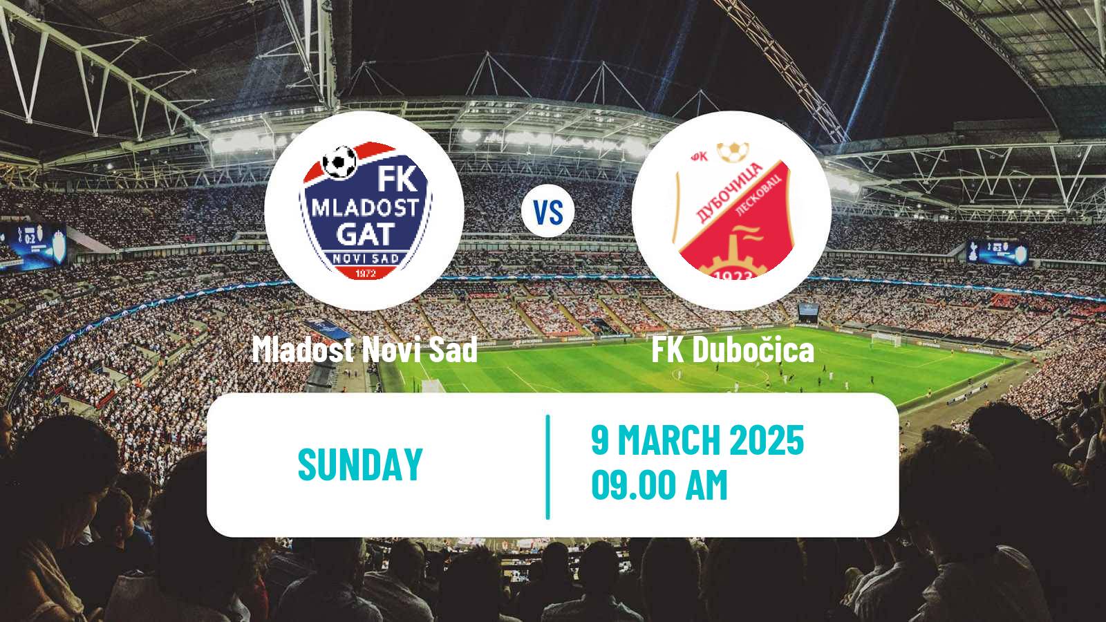 Soccer Serbian Prva Liga Mladost Novi Sad - Dubočica