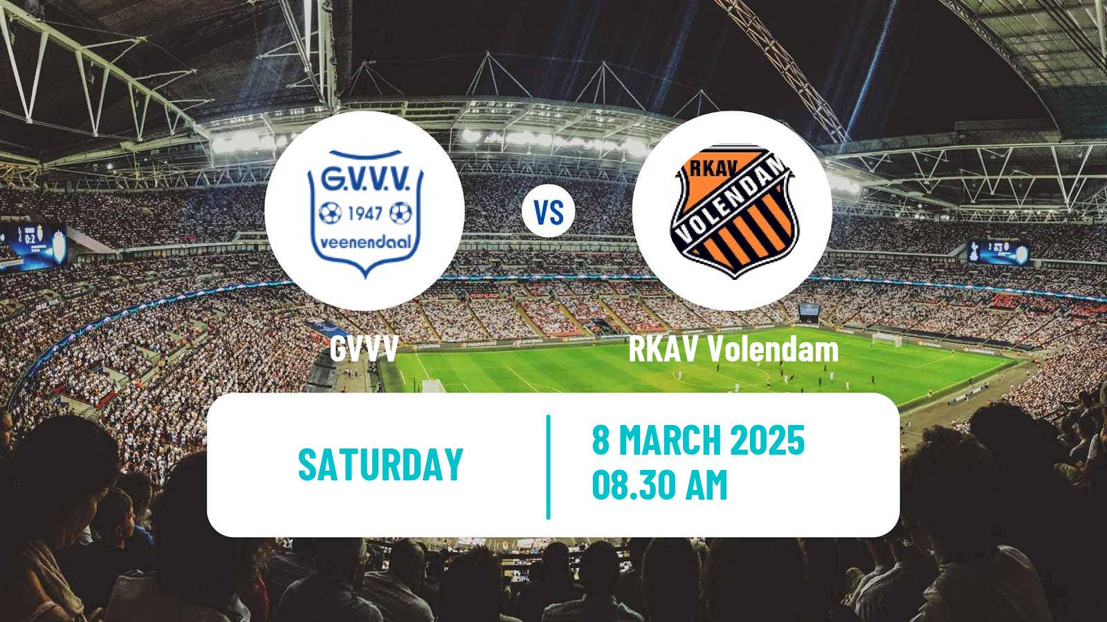 Soccer Dutch Tweede Divisie GVVV - RKAV Volendam