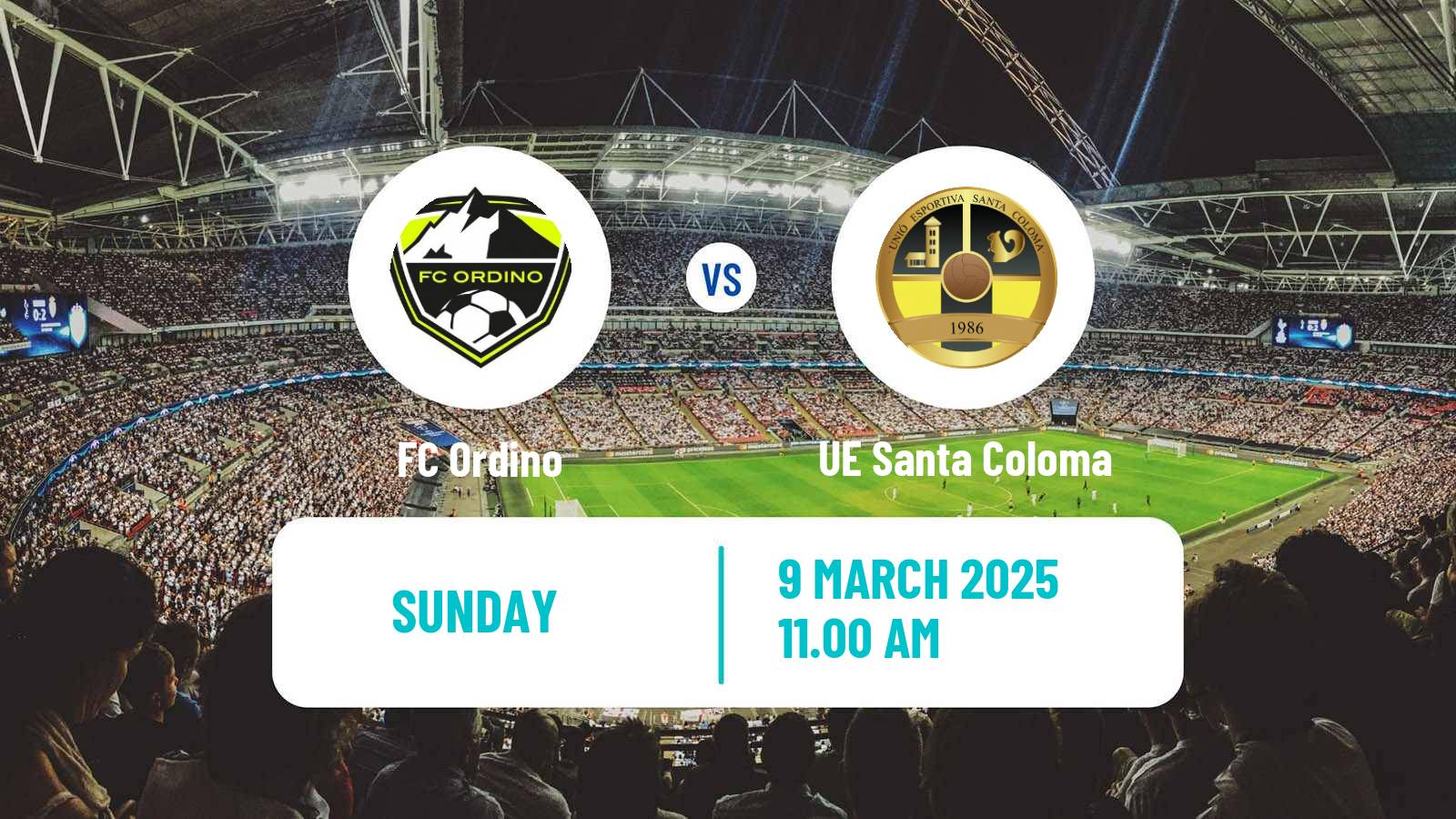 Soccer Andorra Primera Divisio Ordino - UE Santa Coloma