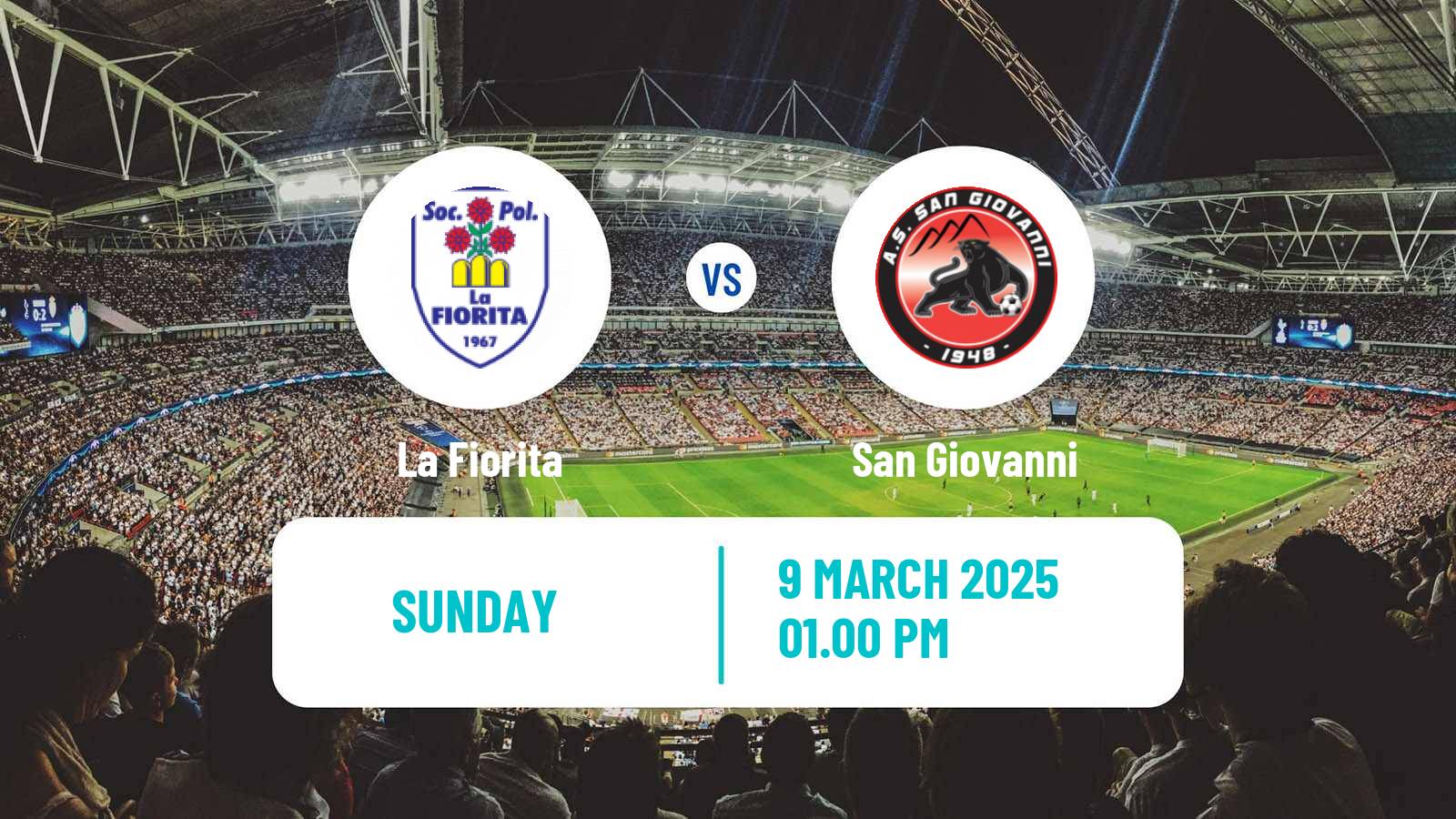 Soccer San Marino Campionato Sammarinese La Fiorita - San Giovanni