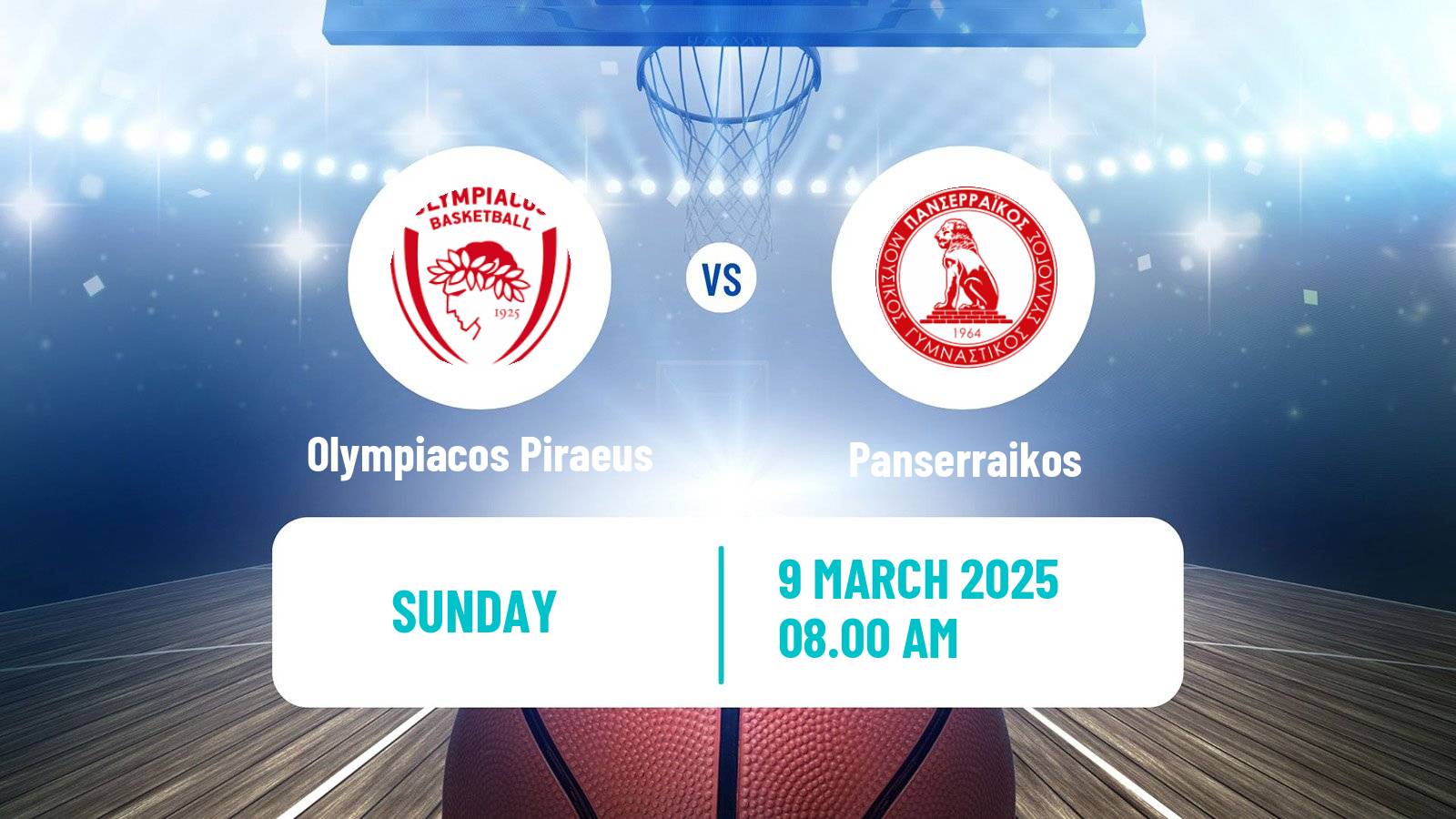 Basketball Greek Basket League A1 Women Olympiacos Piraeus - Panserraikos
