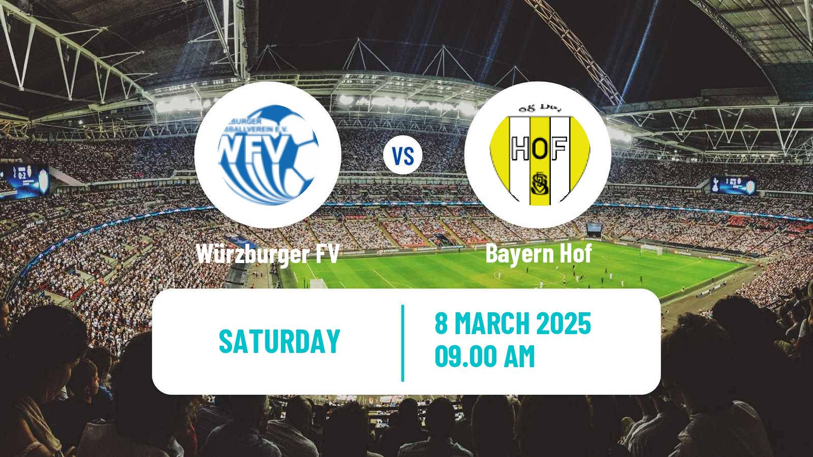 Soccer German Oberliga Bayern Nord Würzburger FV - Bayern Hof