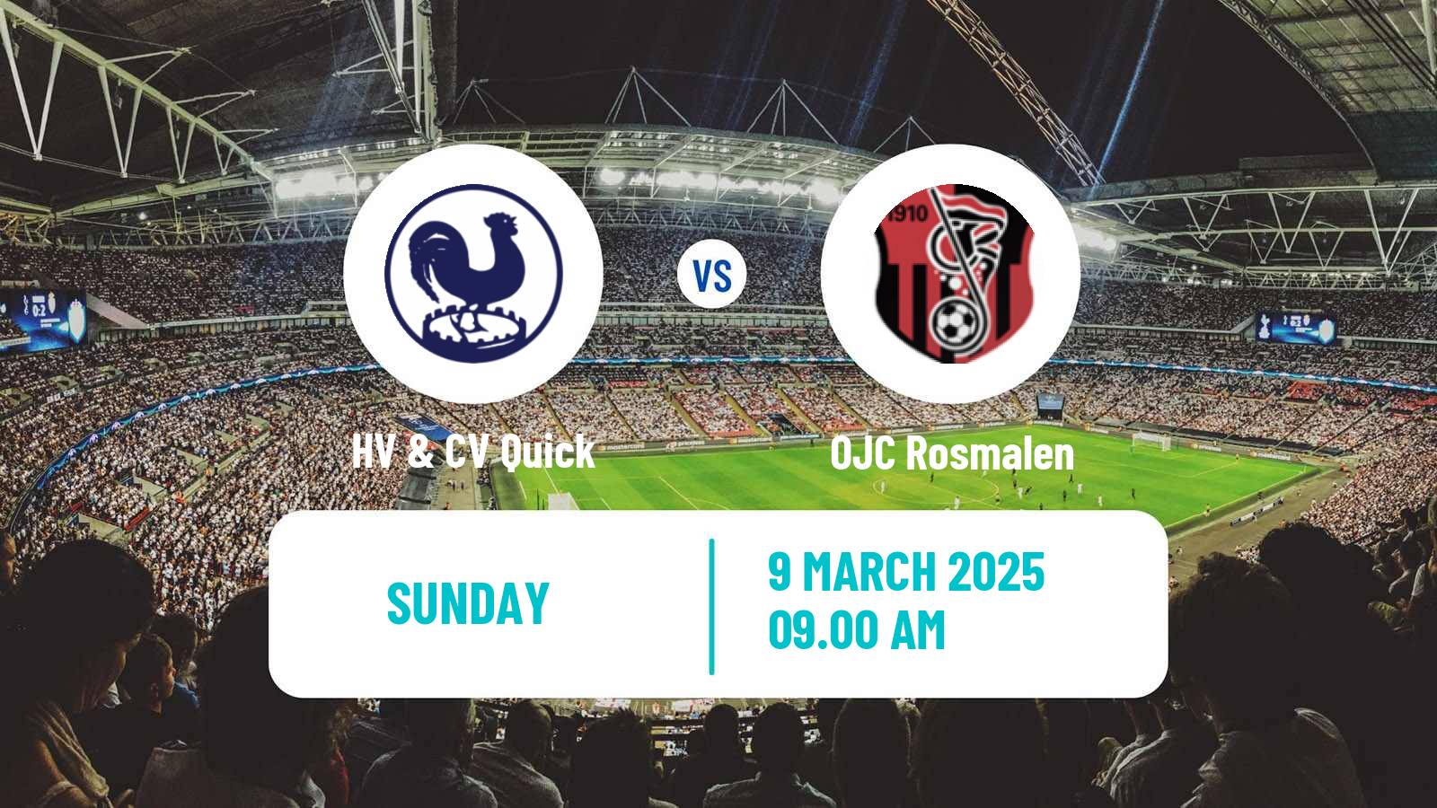Soccer Dutch Derde Divisie HV & CV Quick - OJC Rosmalen