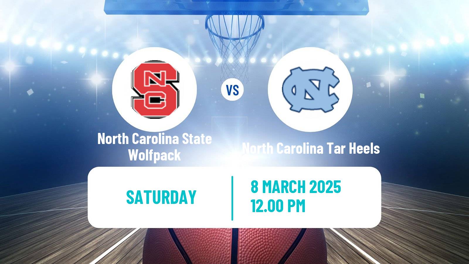 Basketball NCAA College Basketball Women North Carolina State Wolfpack - North Carolina Tar Heels
