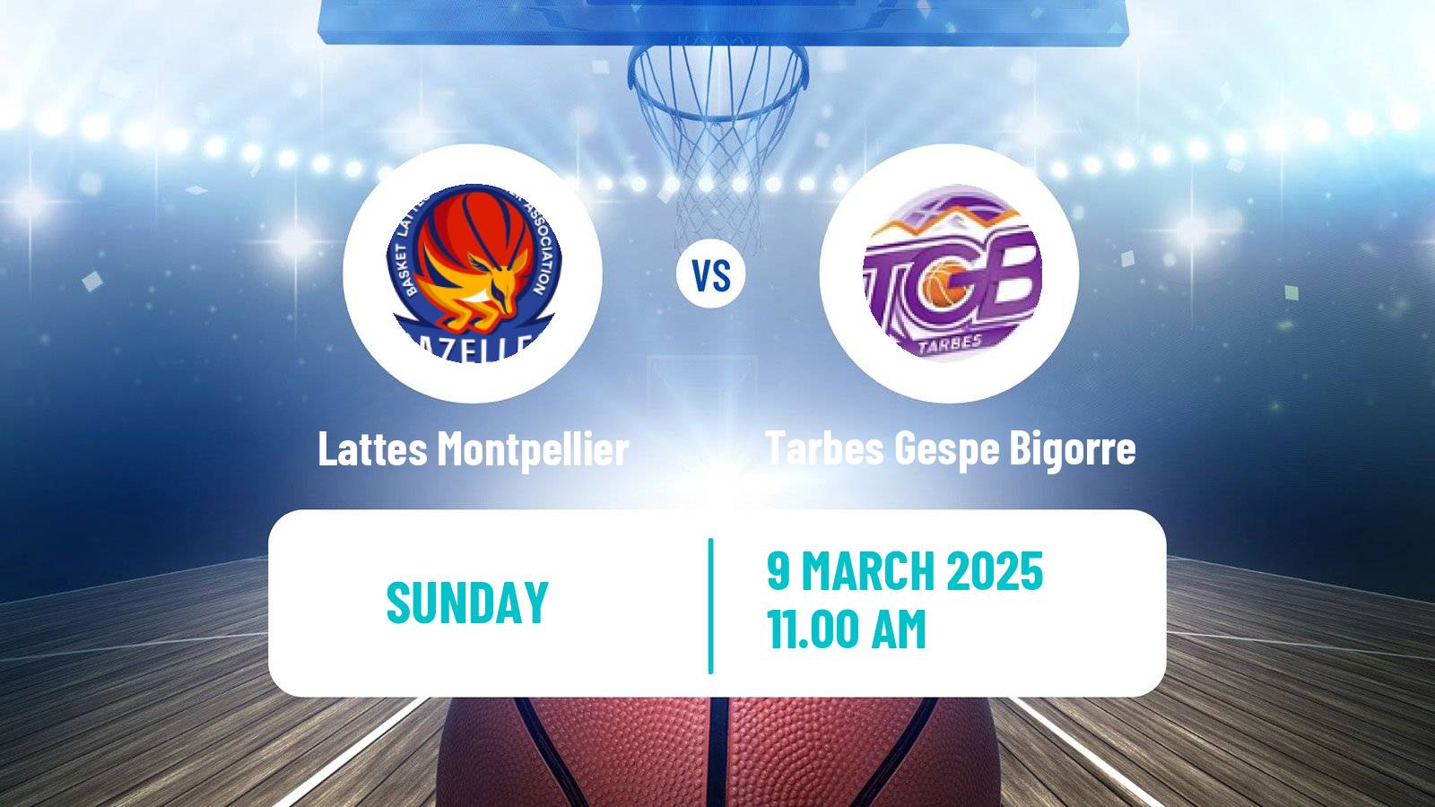 Basketball French LFB Lattes Montpellier - Tarbes Gespe Bigorre