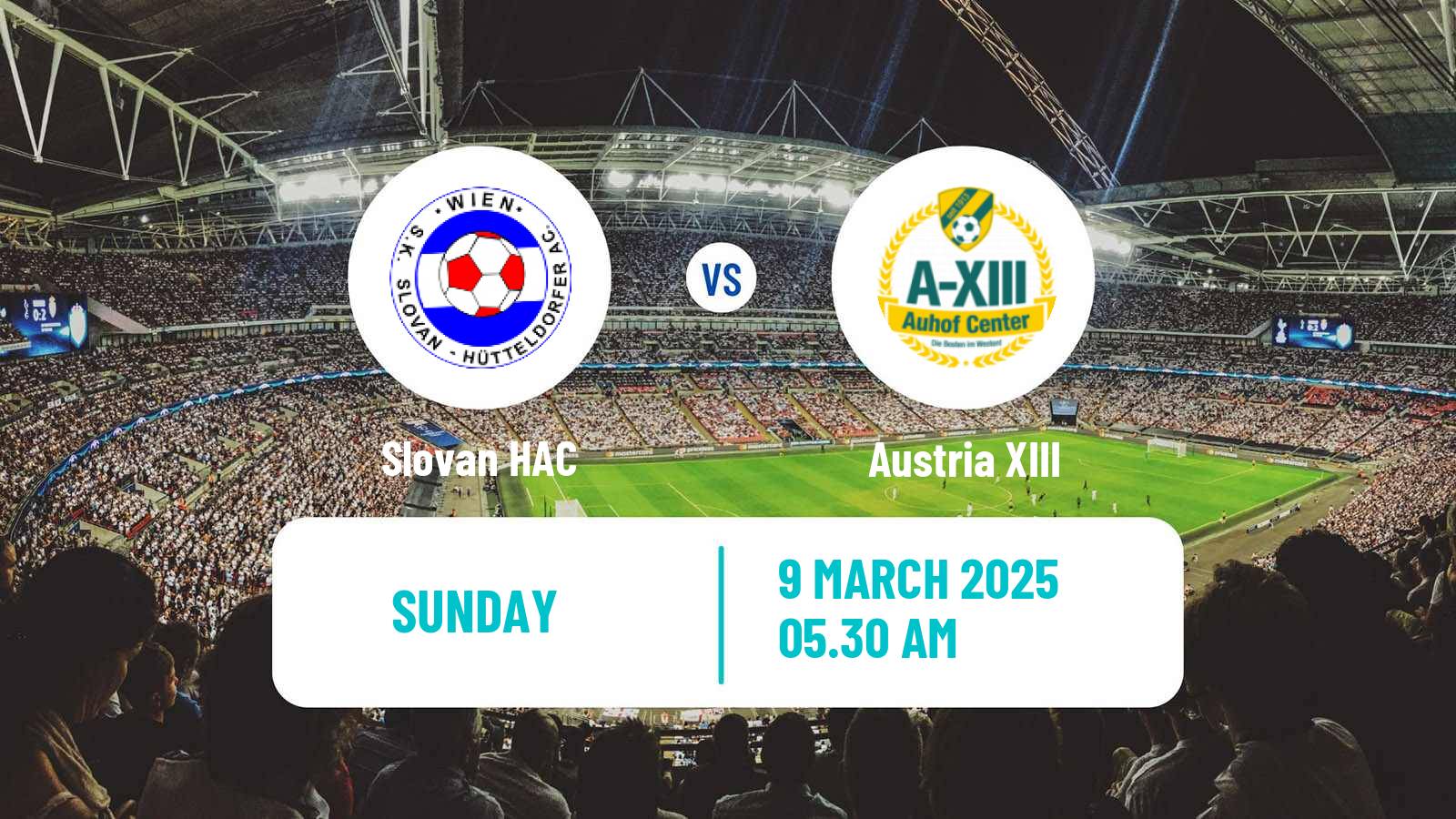 Soccer Austrian Landesliga Wien Slovan HAC - Austria XIII