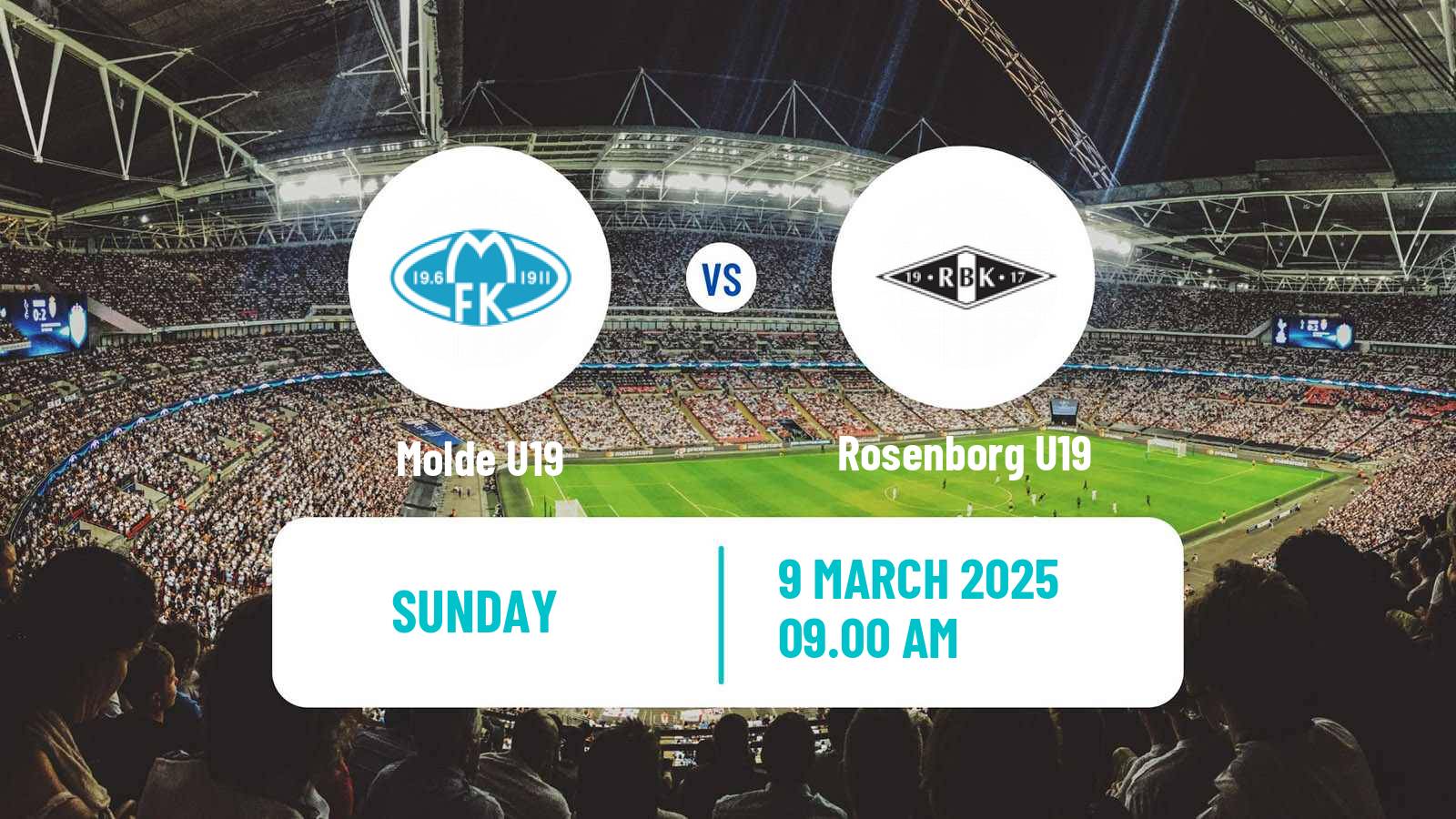 Soccer Norwegian Nasjonal U19 CL Molde U19 - Rosenborg U19