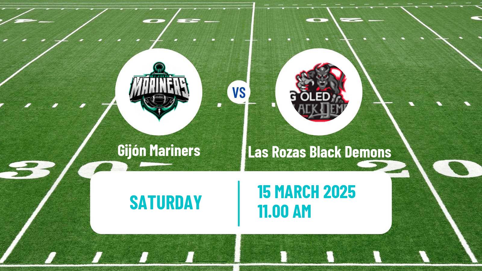 American football Spanish LNFA Serie A Gijón Mariners - Las Rozas Black Demons
