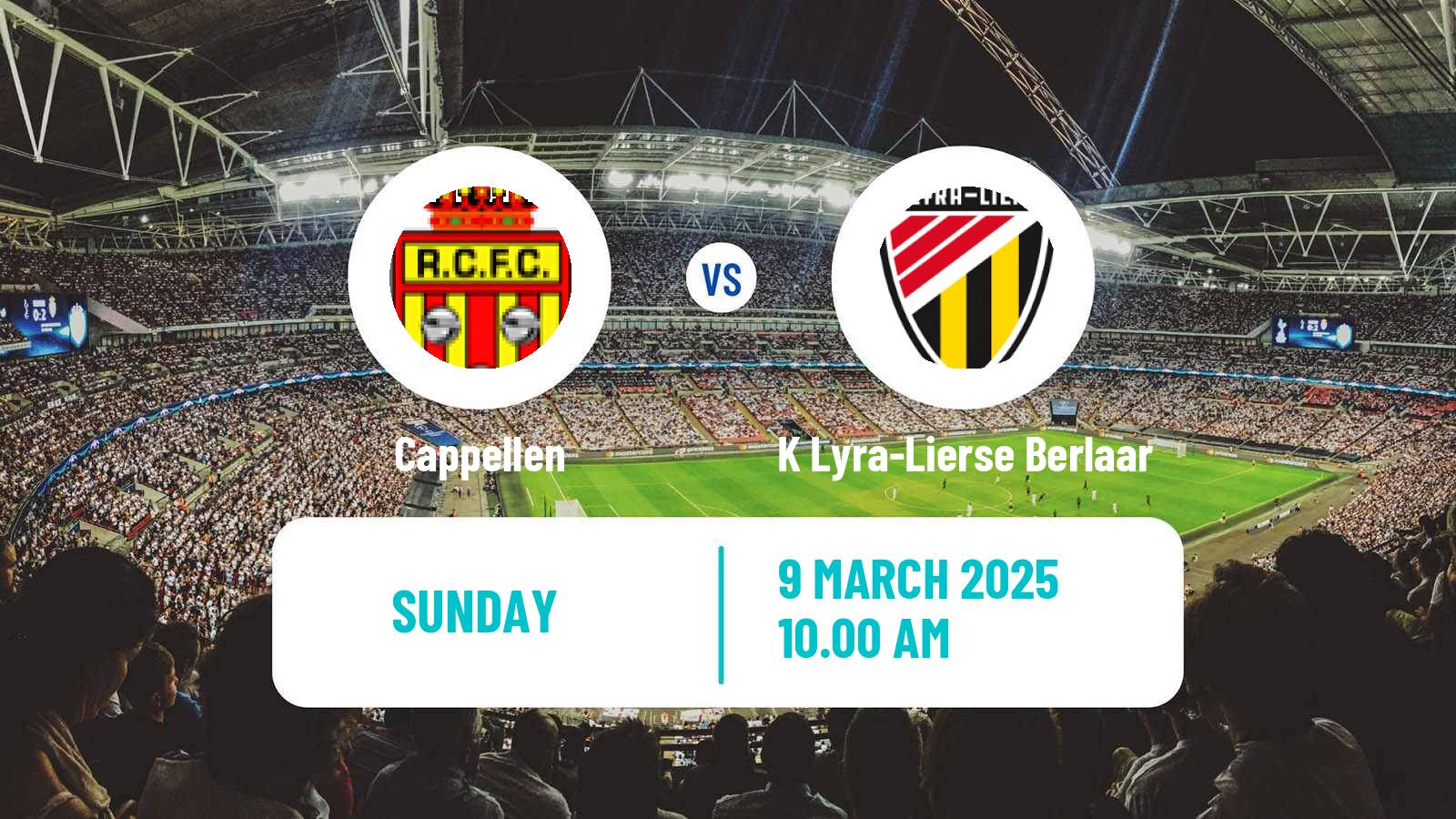 Soccer Belgian National Division 1 VV Cappellen - K Lyra-Lierse Berlaar