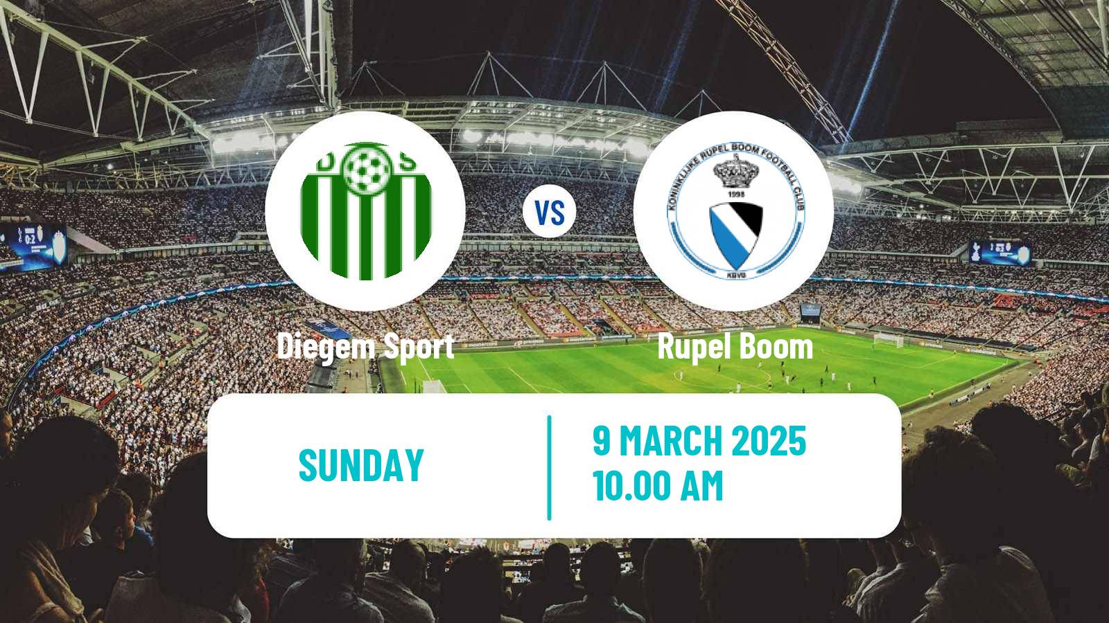 Soccer Belgian Second Amateur Division Group B Diegem Sport - Rupel Boom