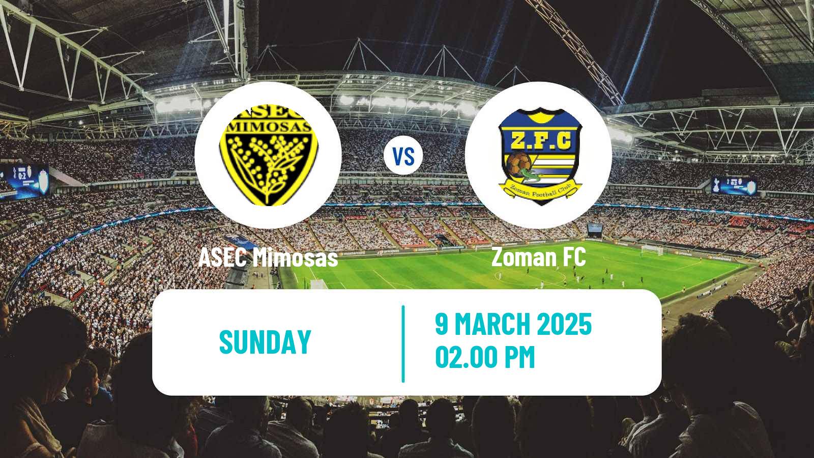 Soccer Cote d`Ivoire Ligue 1 ASEC Mimosas - Zoman