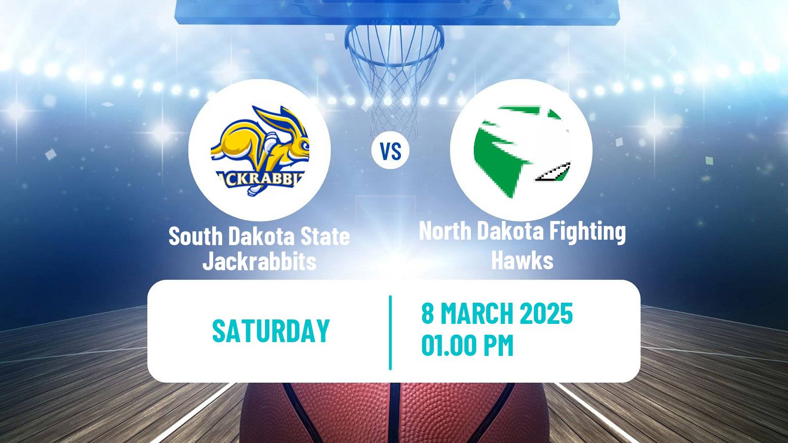 Basketball NCAA College Basketball Women South Dakota State Jackrabbits - North Dakota Fighting Hawks