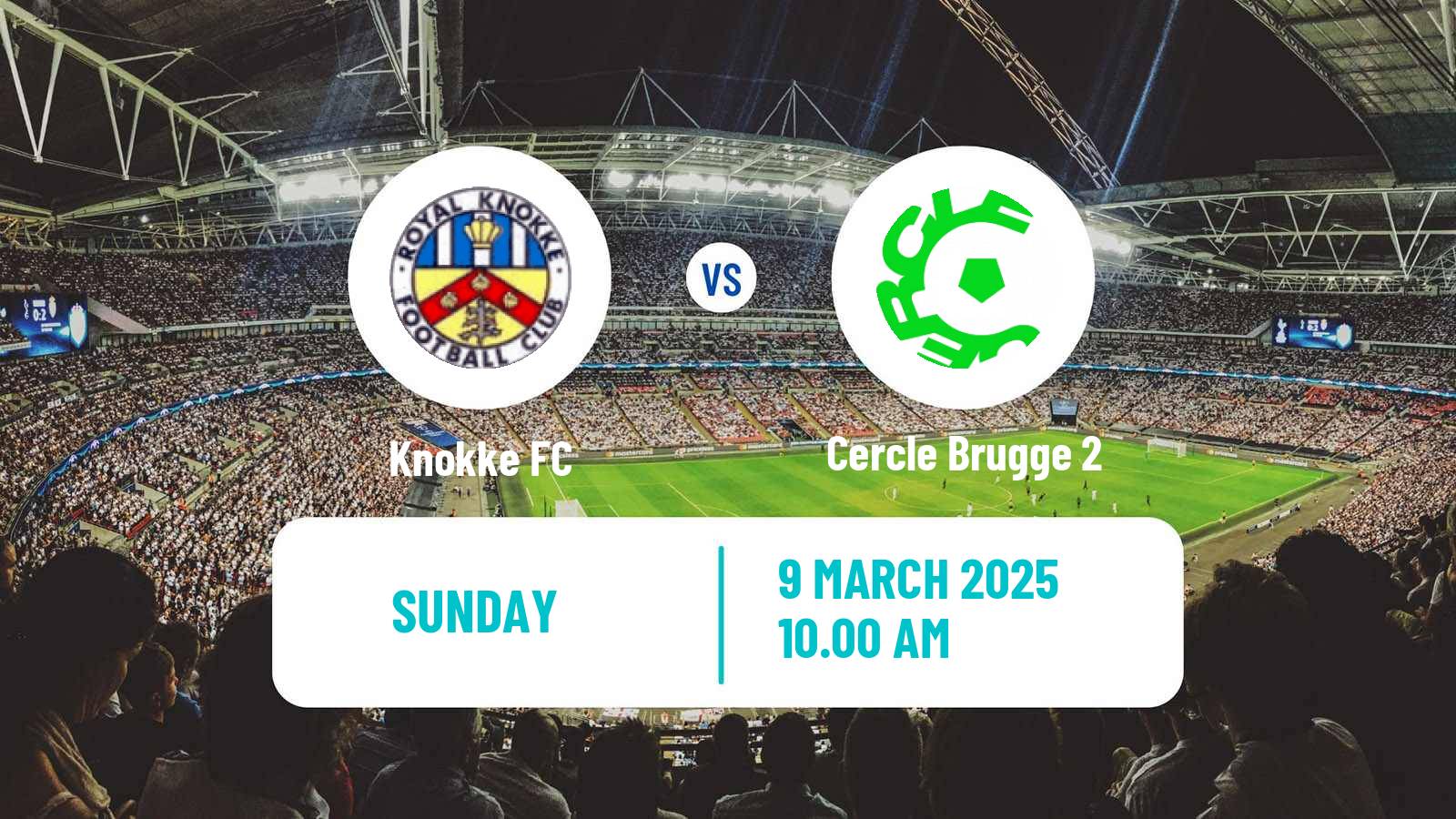 Soccer Belgian National Division 1 VV Knokke - Cercle Brugge 2