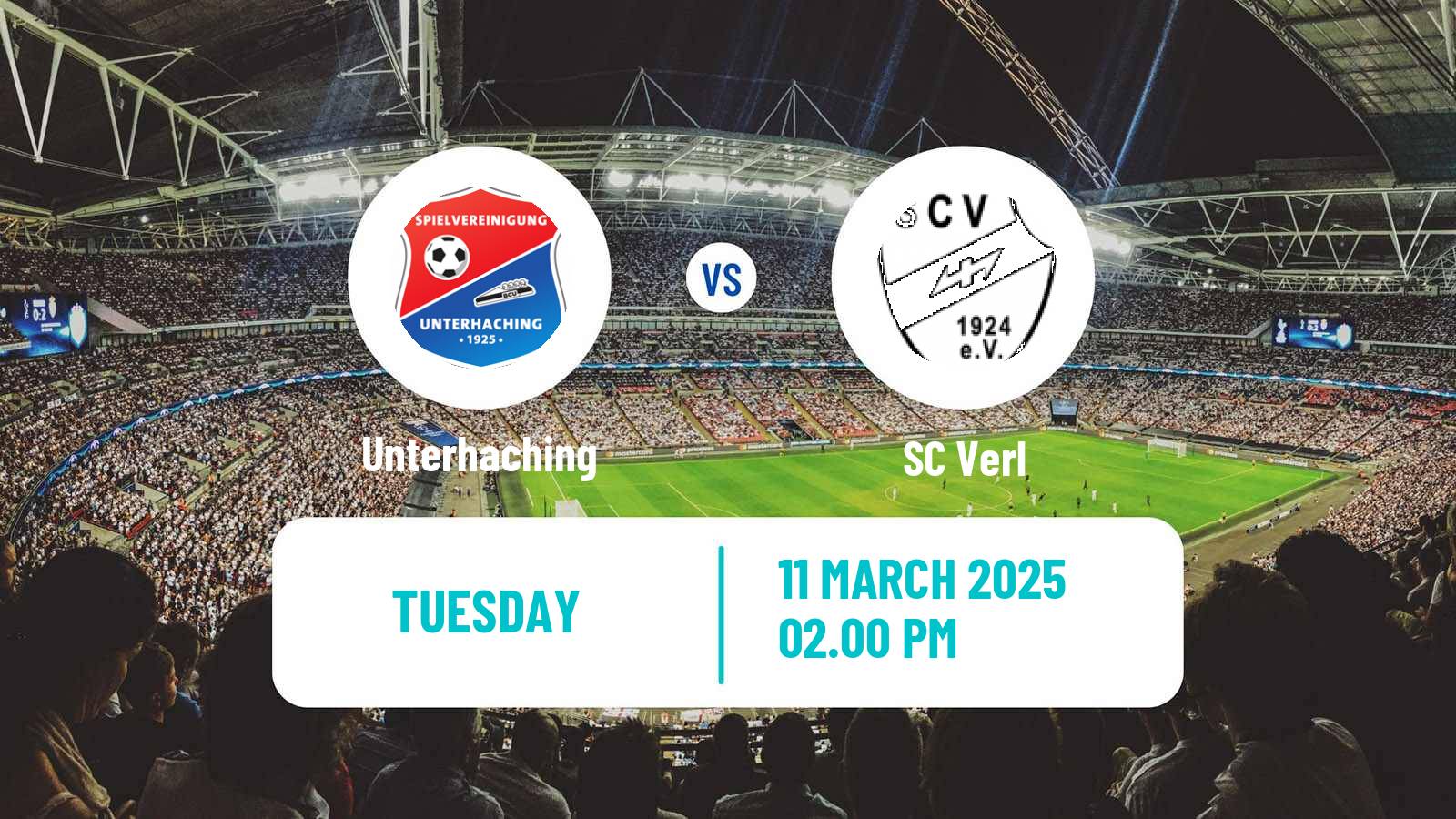 Soccer German 3 Bundesliga Unterhaching - Verl