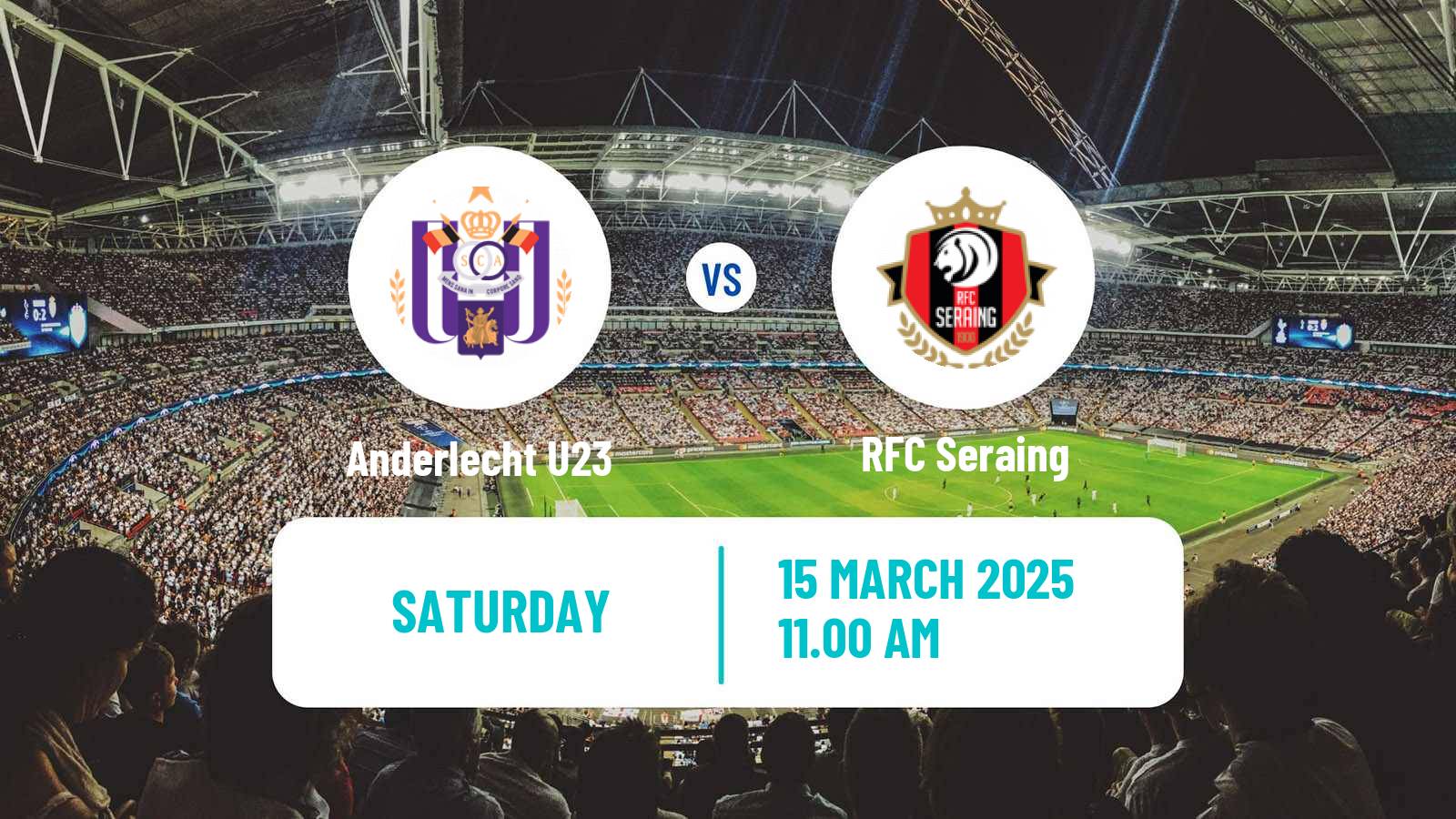 Soccer Belgian Сhallenger Pro League Anderlecht U23 - Seraing