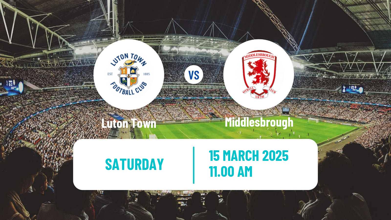 Soccer English League Championship Luton Town - Middlesbrough