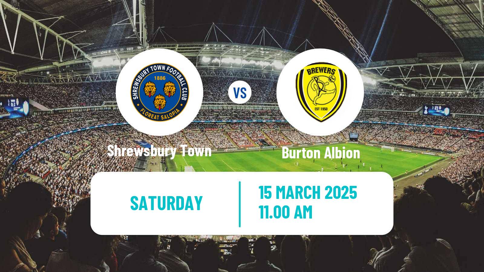 Soccer English League One Shrewsbury Town - Burton Albion
