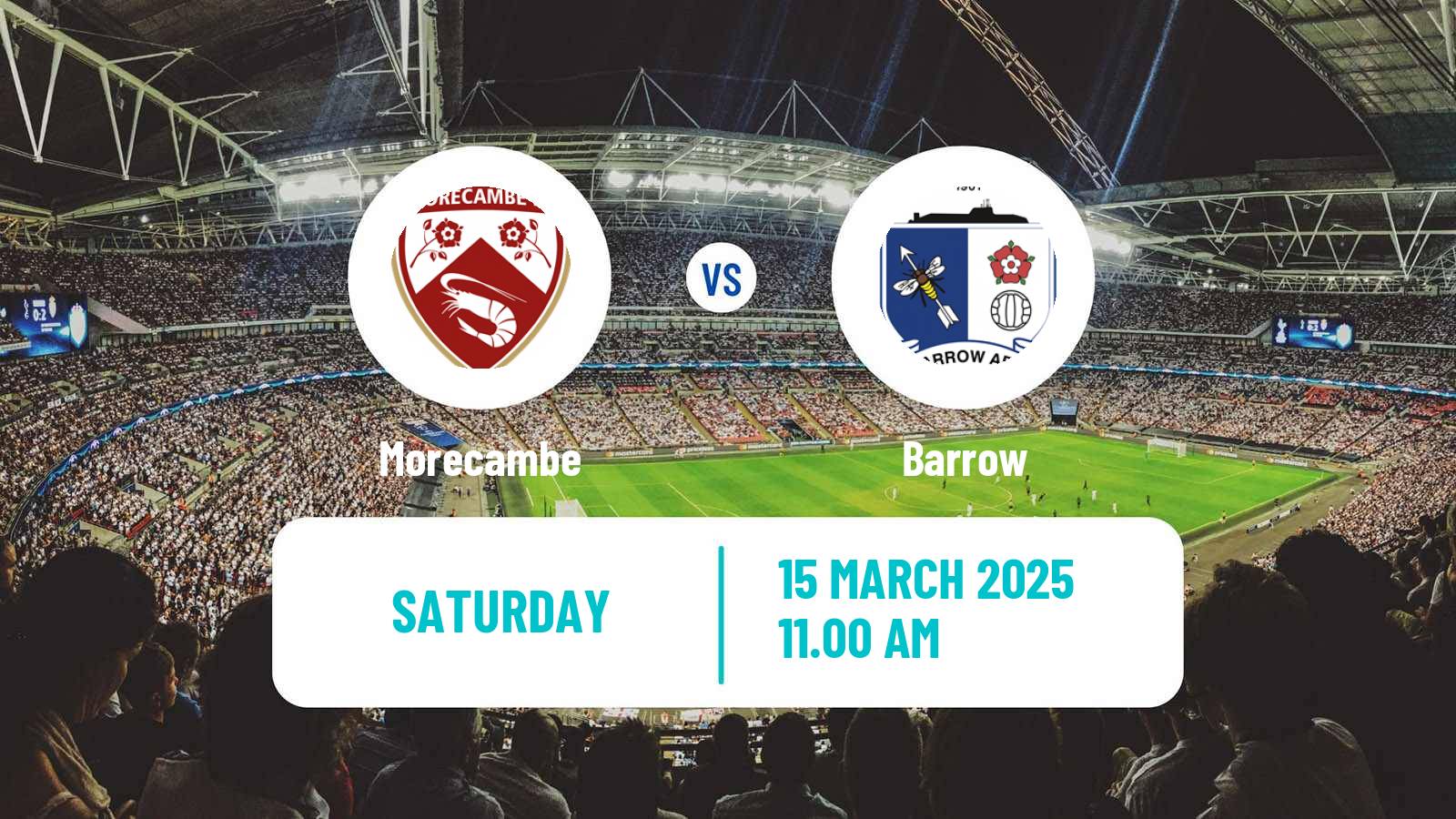 Soccer English League Two Morecambe - Barrow