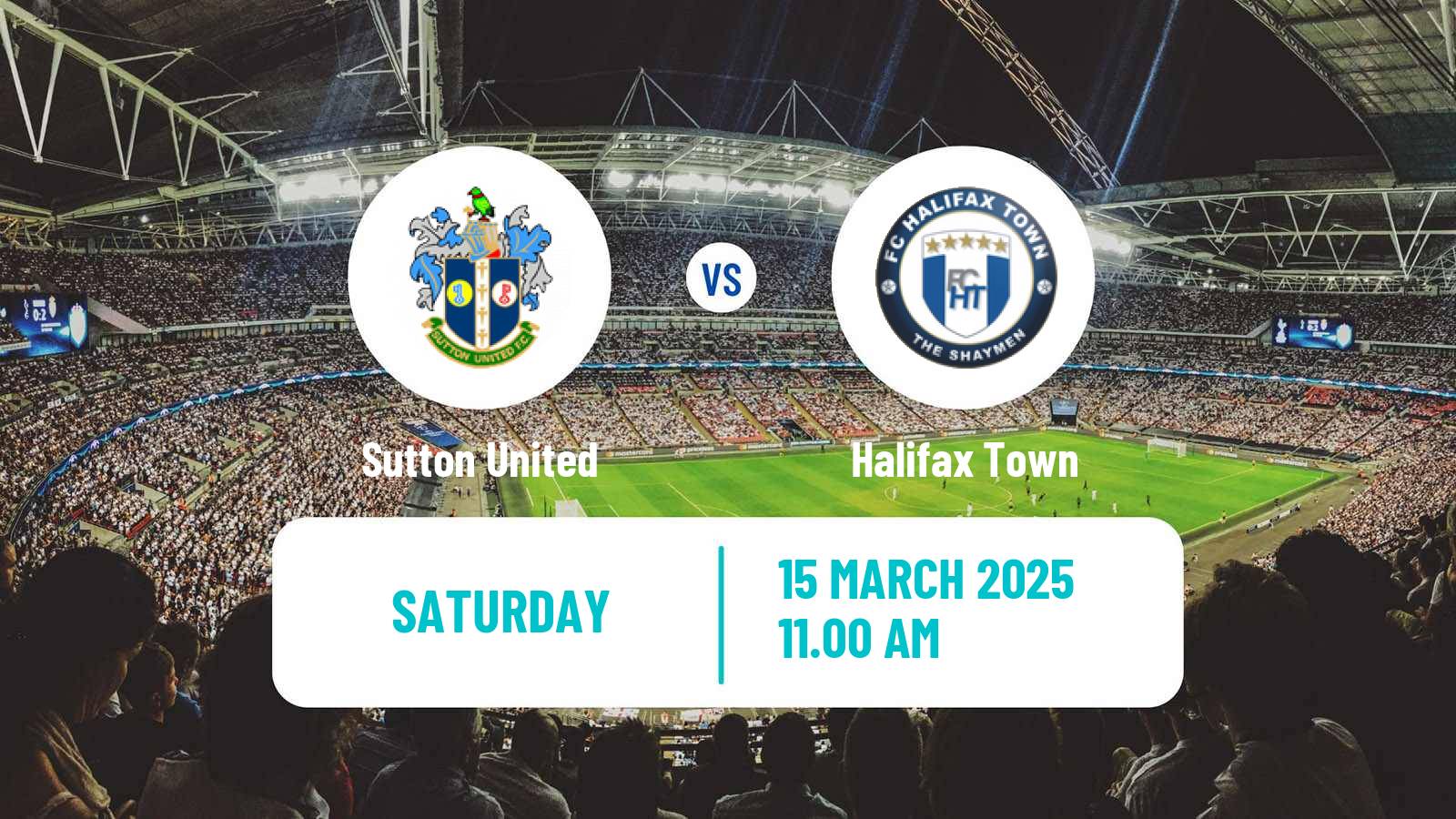 Soccer English National League Sutton United - Halifax Town