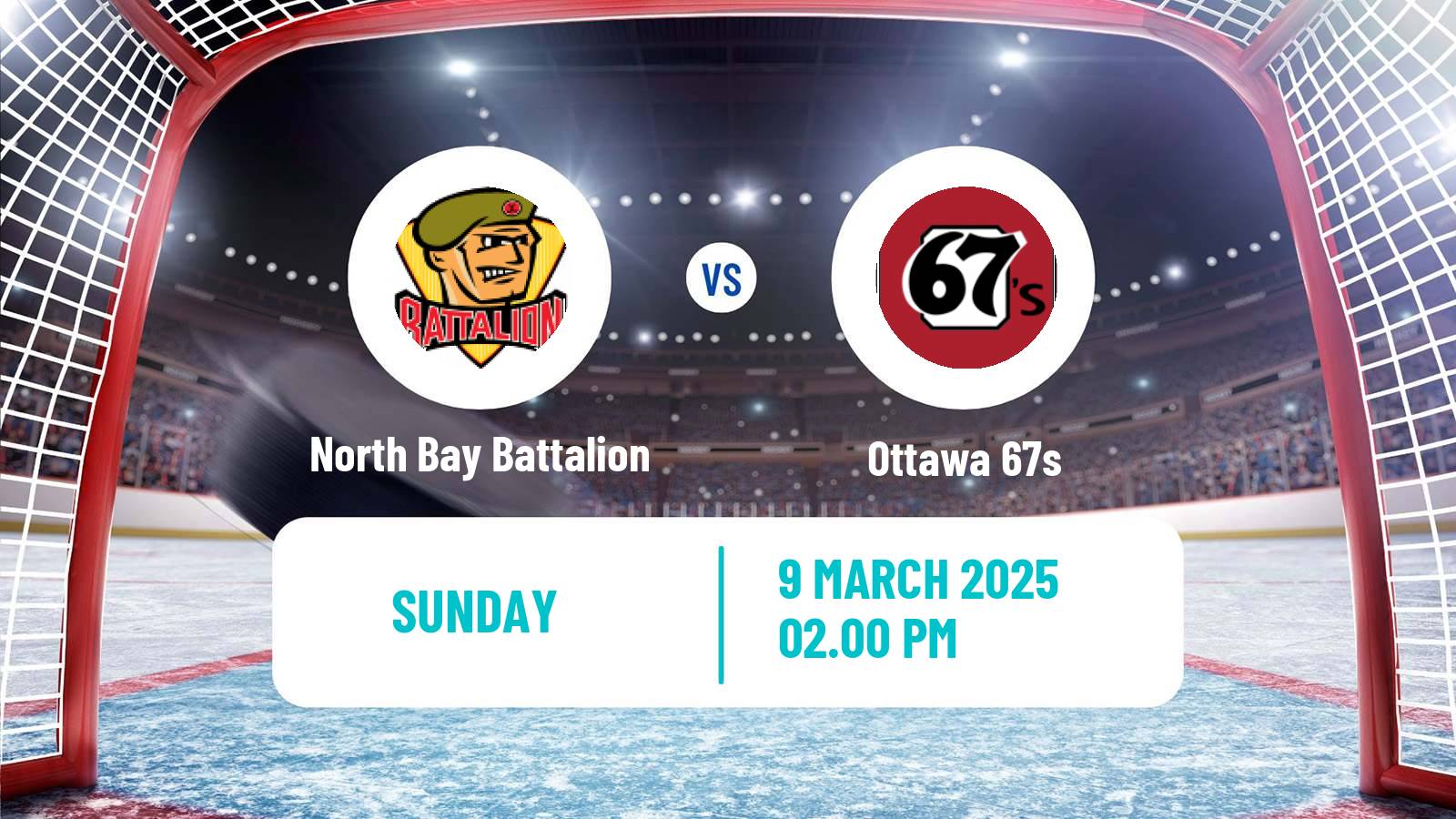 Hockey OHL North Bay Battalion - Ottawa 67s