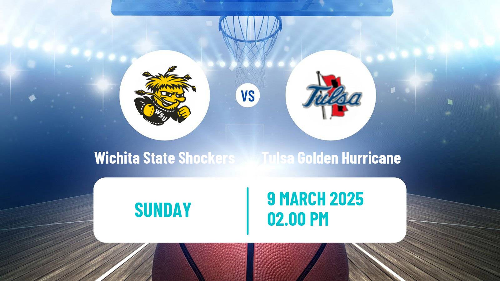 Basketball NCAA College Basketball Wichita State Shockers - Tulsa Golden Hurricane