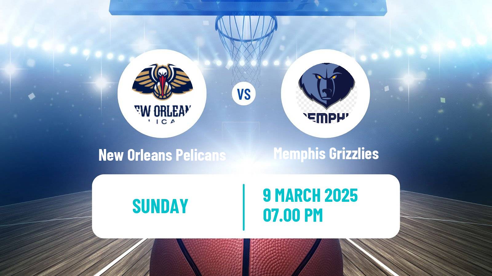 Basketball NBA New Orleans Pelicans - Memphis Grizzlies