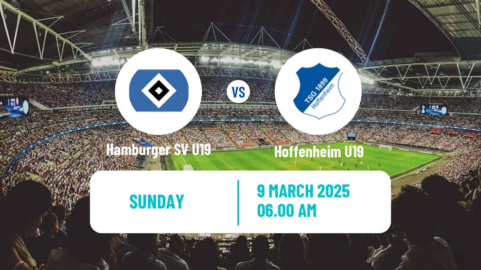 Soccer German DFB Youth League Hamburger SV U19 - Hoffenheim U19