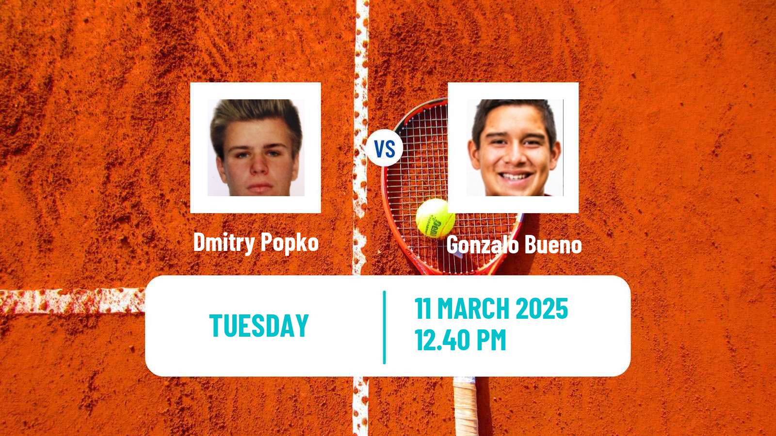 Tennis Santiago Challenger Men Dmitry Popko - Gonzalo Bueno