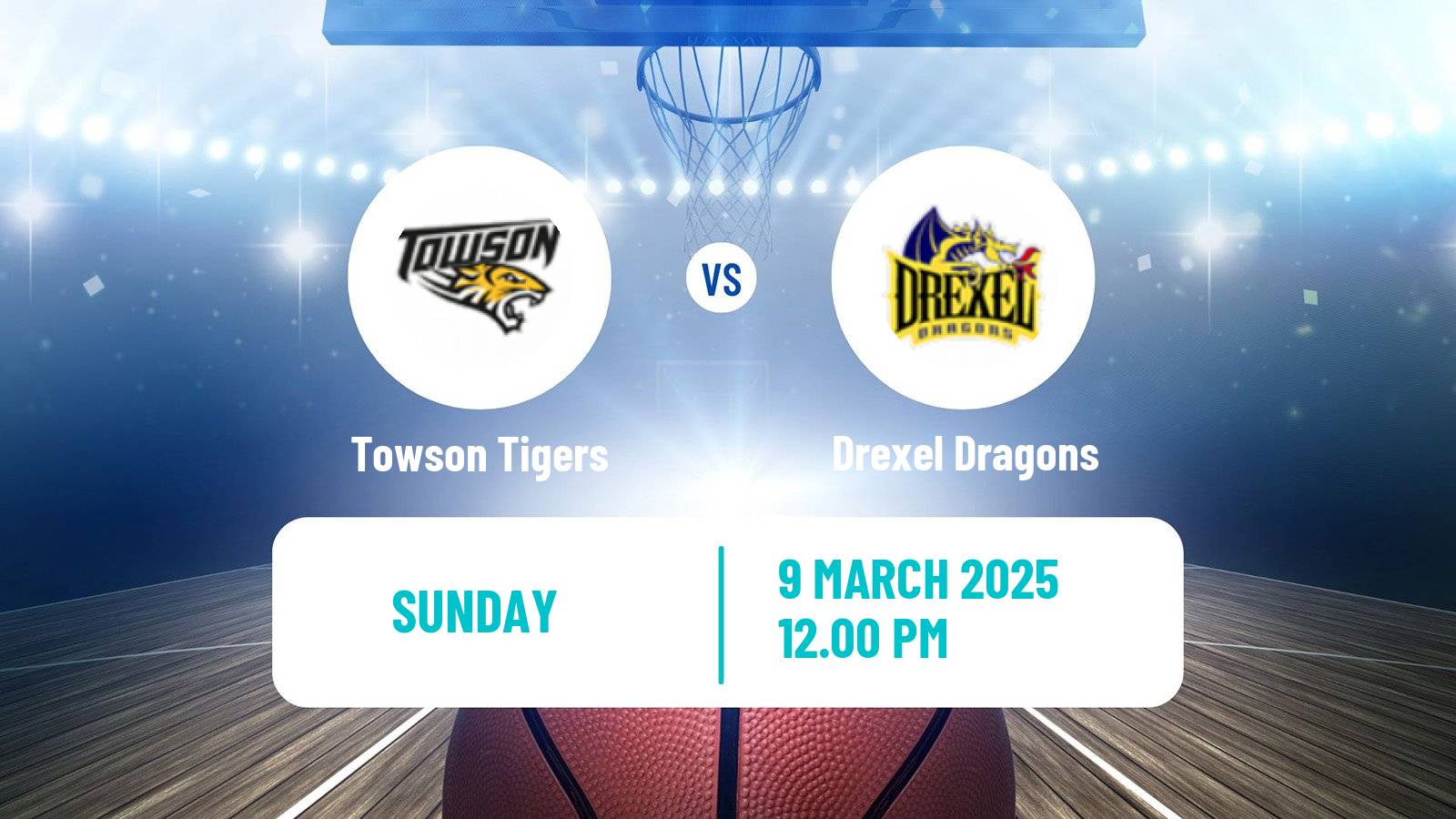 Basketball NCAA College Basketball Towson Tigers - Drexel Dragons