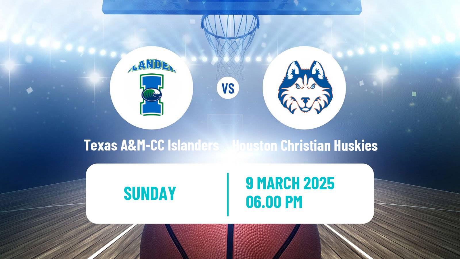 Basketball NCAA College Basketball Texas A&M-CC Islanders - Houston Christian Huskies