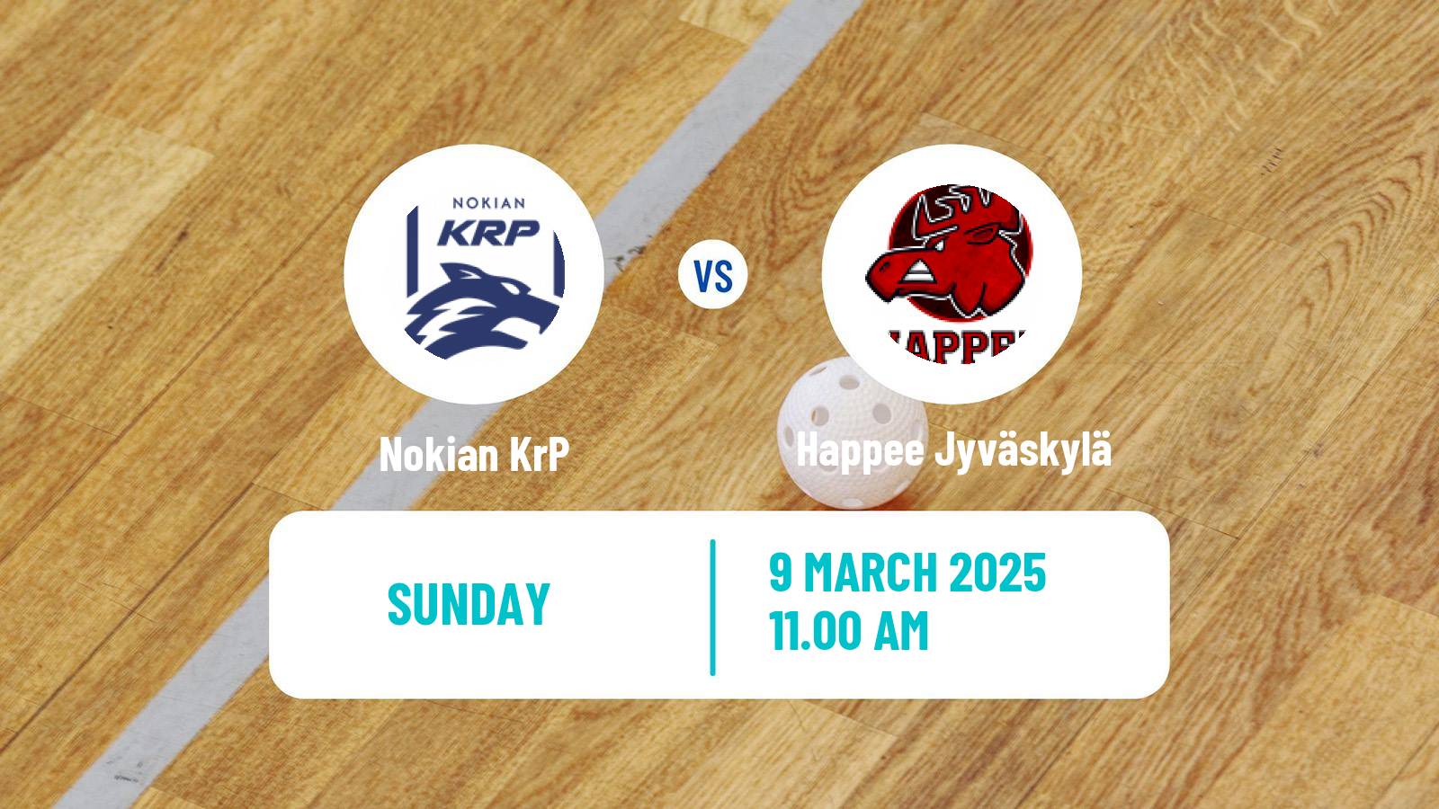 Floorball Finnish F-Liiga Nokian KrP - Happee Jyväskylä