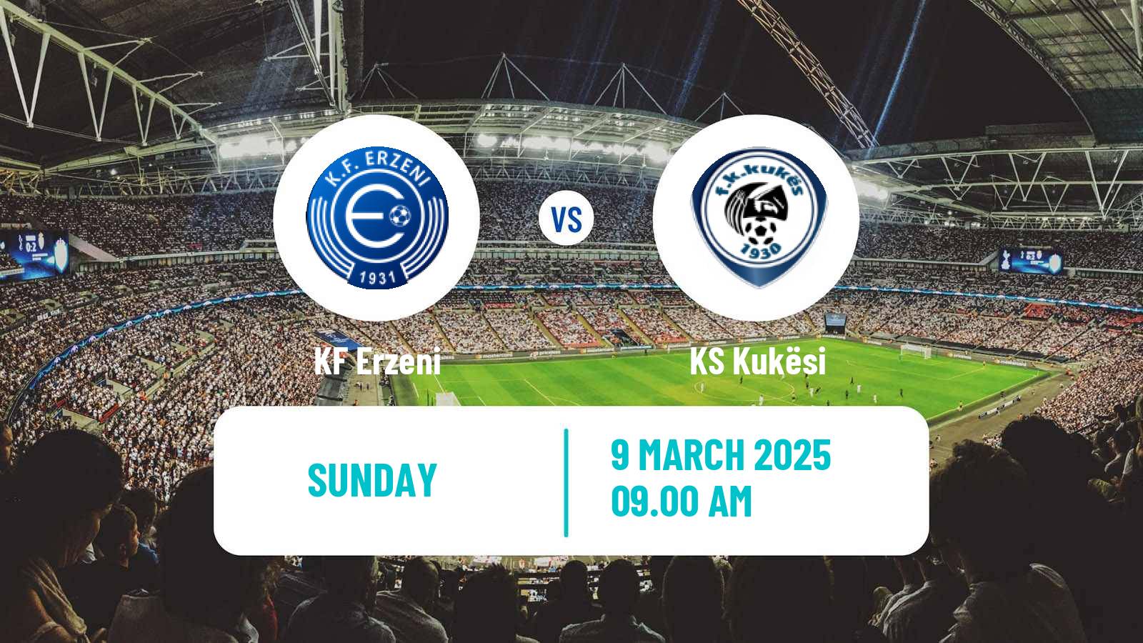Soccer Albanian First Division Erzeni - Kukësi
