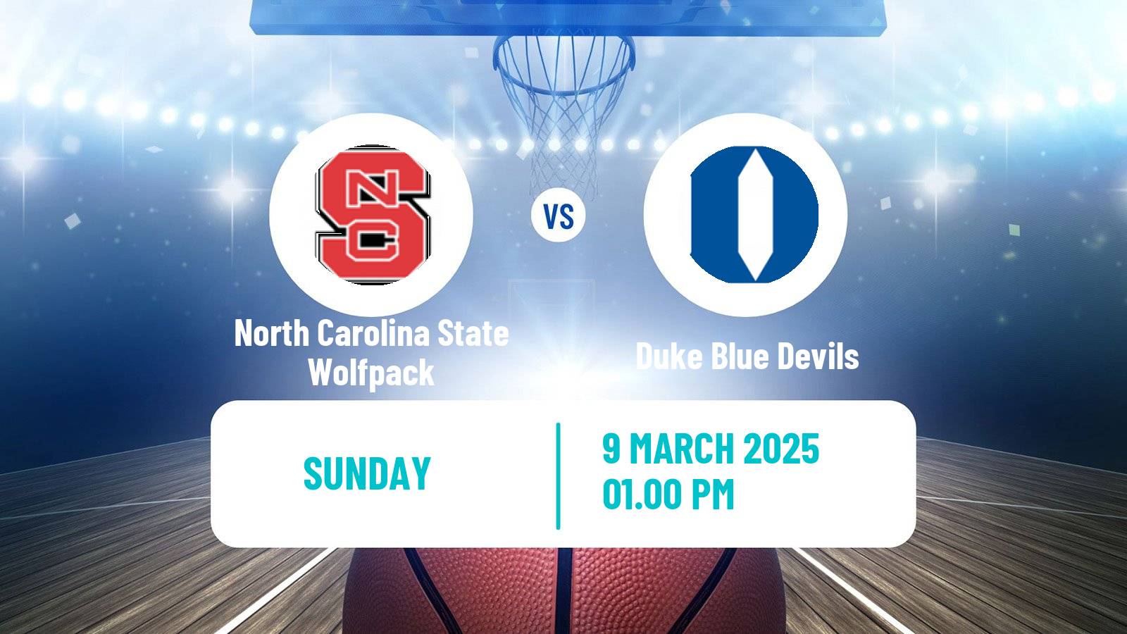 Basketball NCAA College Basketball Women North Carolina State Wolfpack - Duke Blue Devils