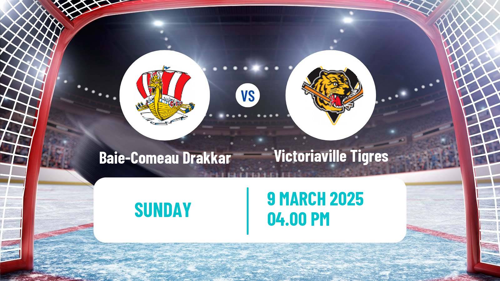 Hockey QMJHL Baie-Comeau Drakkar - Victoriaville Tigres