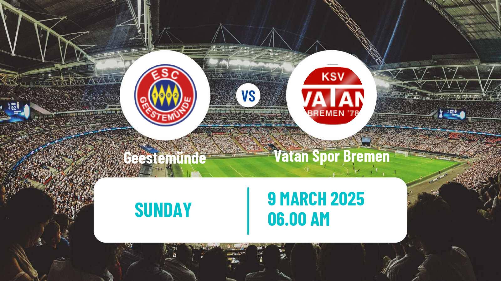 Soccer German Oberliga Bremen Geestemünde - Vatan Spor Bremen