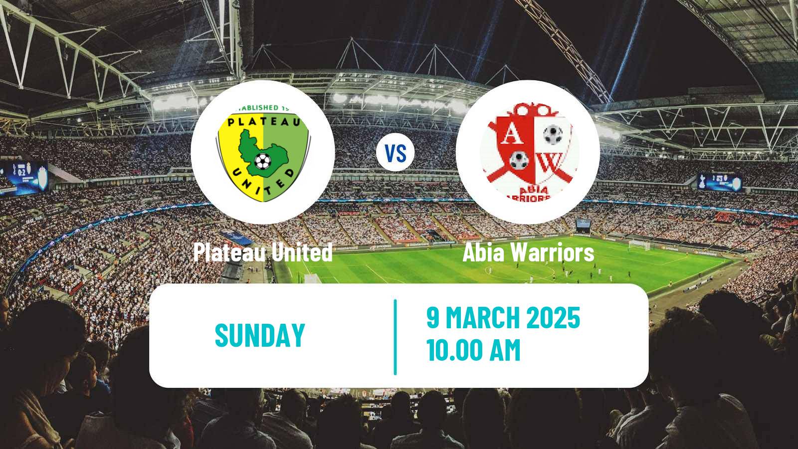 Soccer Nigerian Premier League Plateau United - Abia Warriors