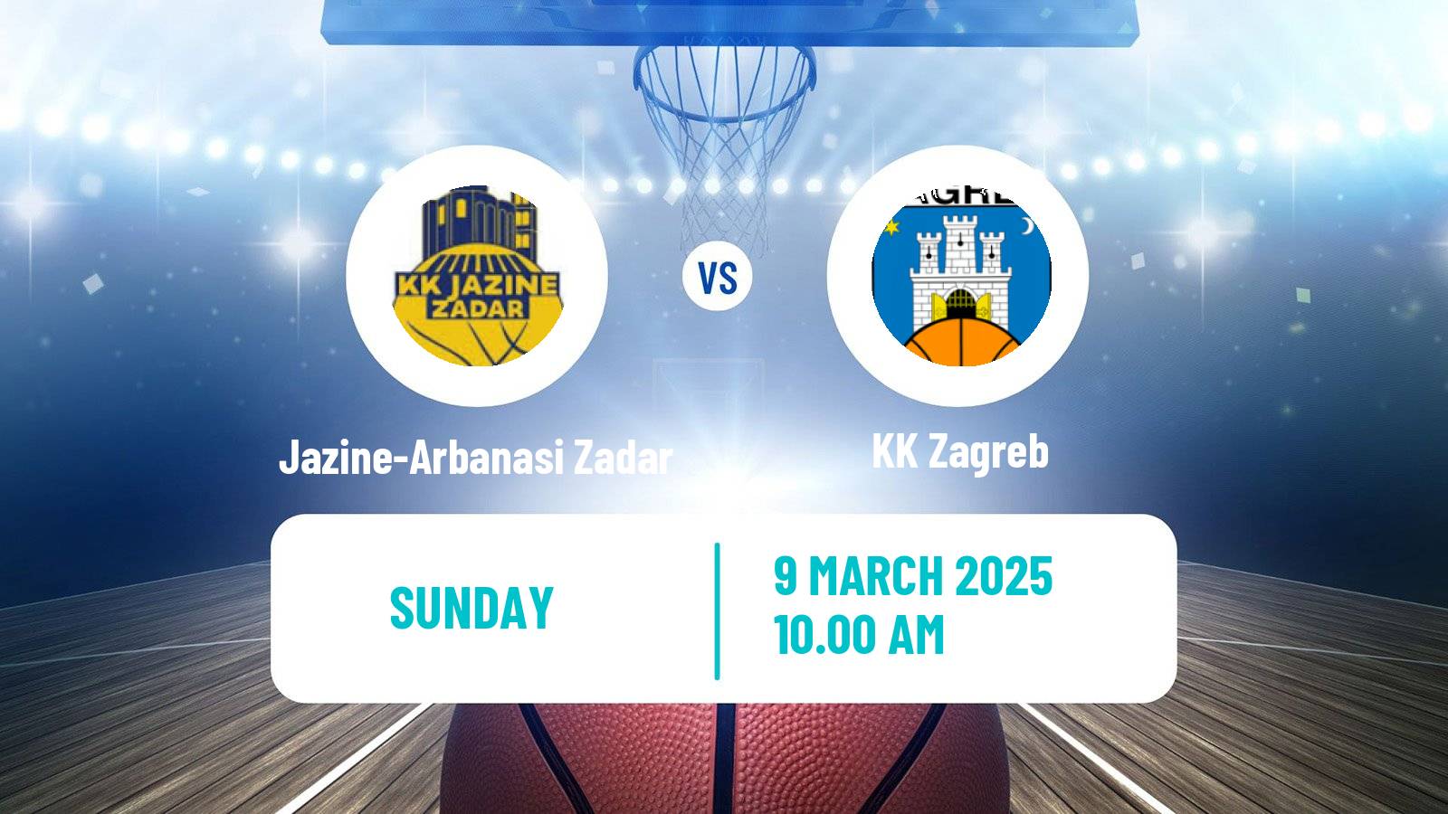 Basketball Croatian Prva Liga Basketball Jazine-Arbanasi Zadar - Zagreb