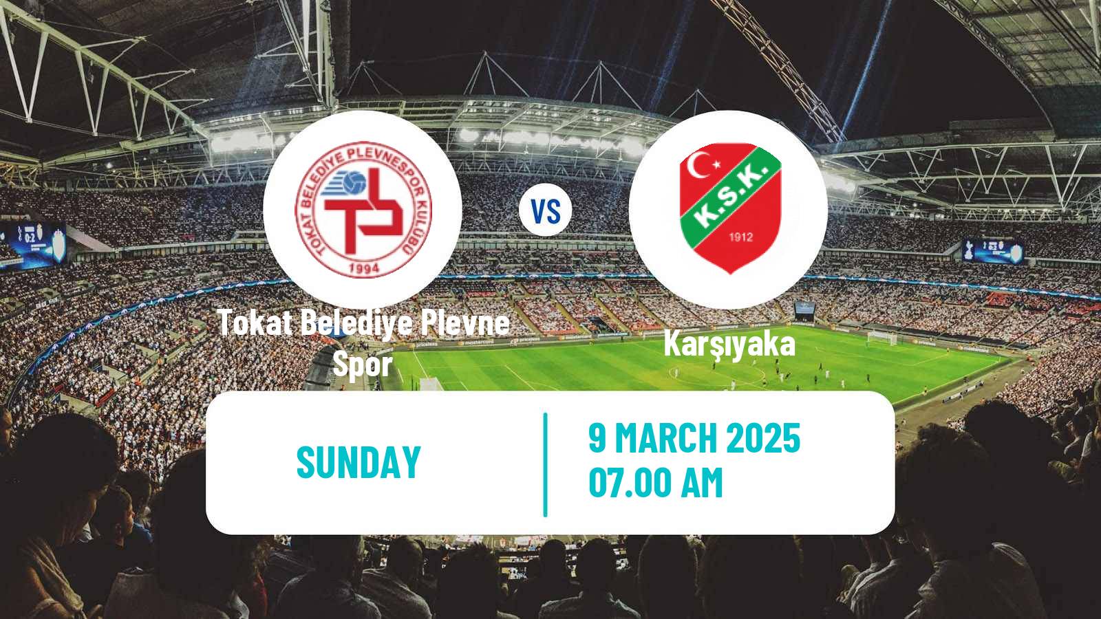Soccer Turkish 3 Lig Group 1 Tokat Belediye Plevne Spor - Karşıyaka