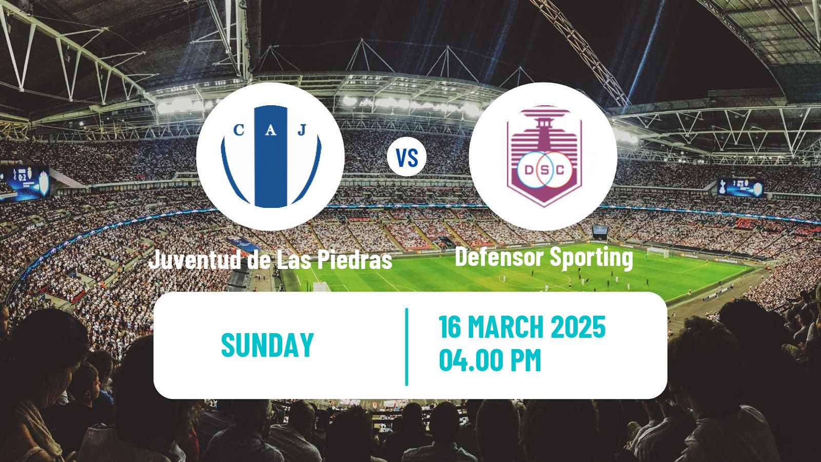 Soccer Uruguayan Primera Division Juventud de Las Piedras - Defensor Sporting